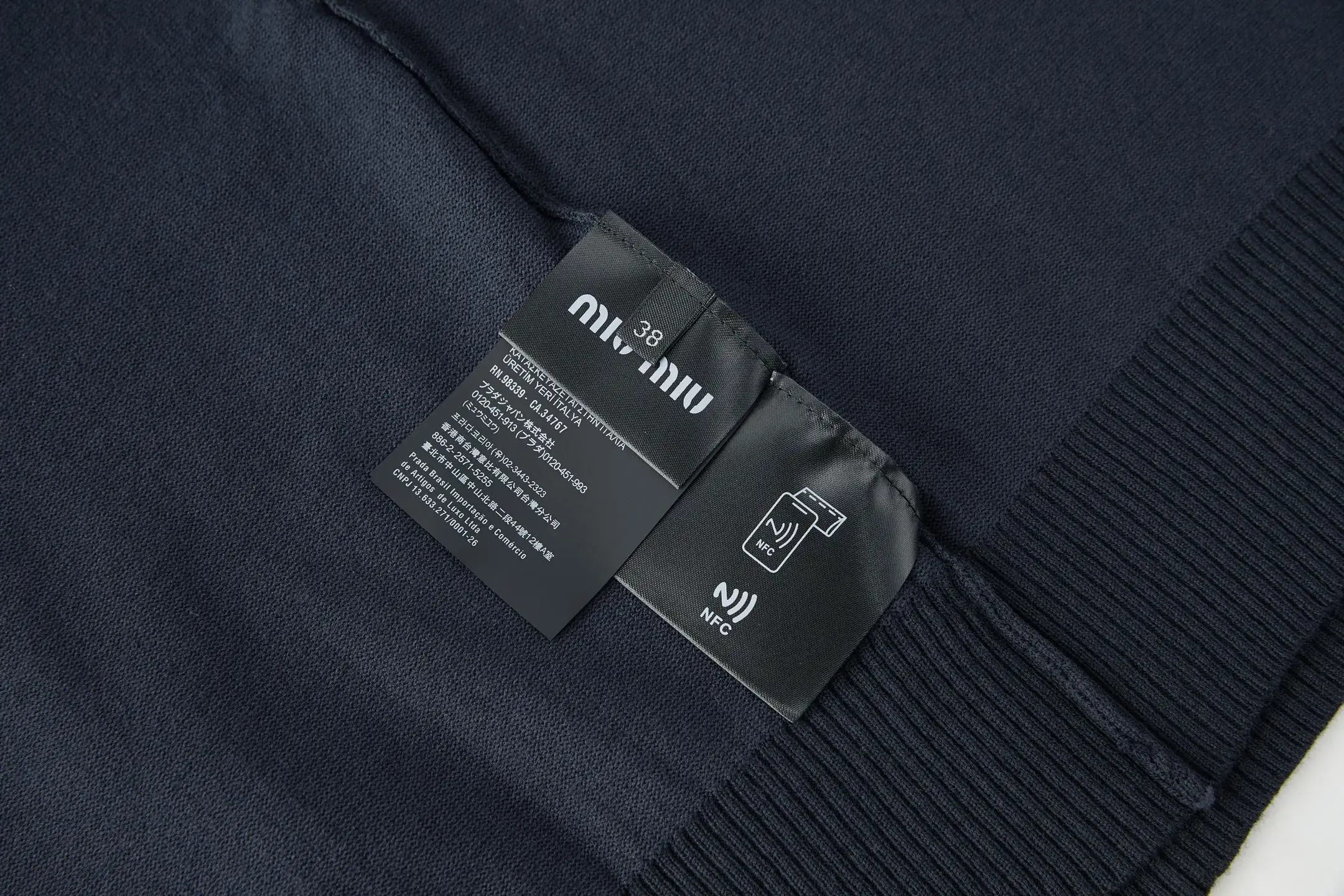 Layered-Effect Cashmere and Cotton Knit Sweater D26020528 — view 6