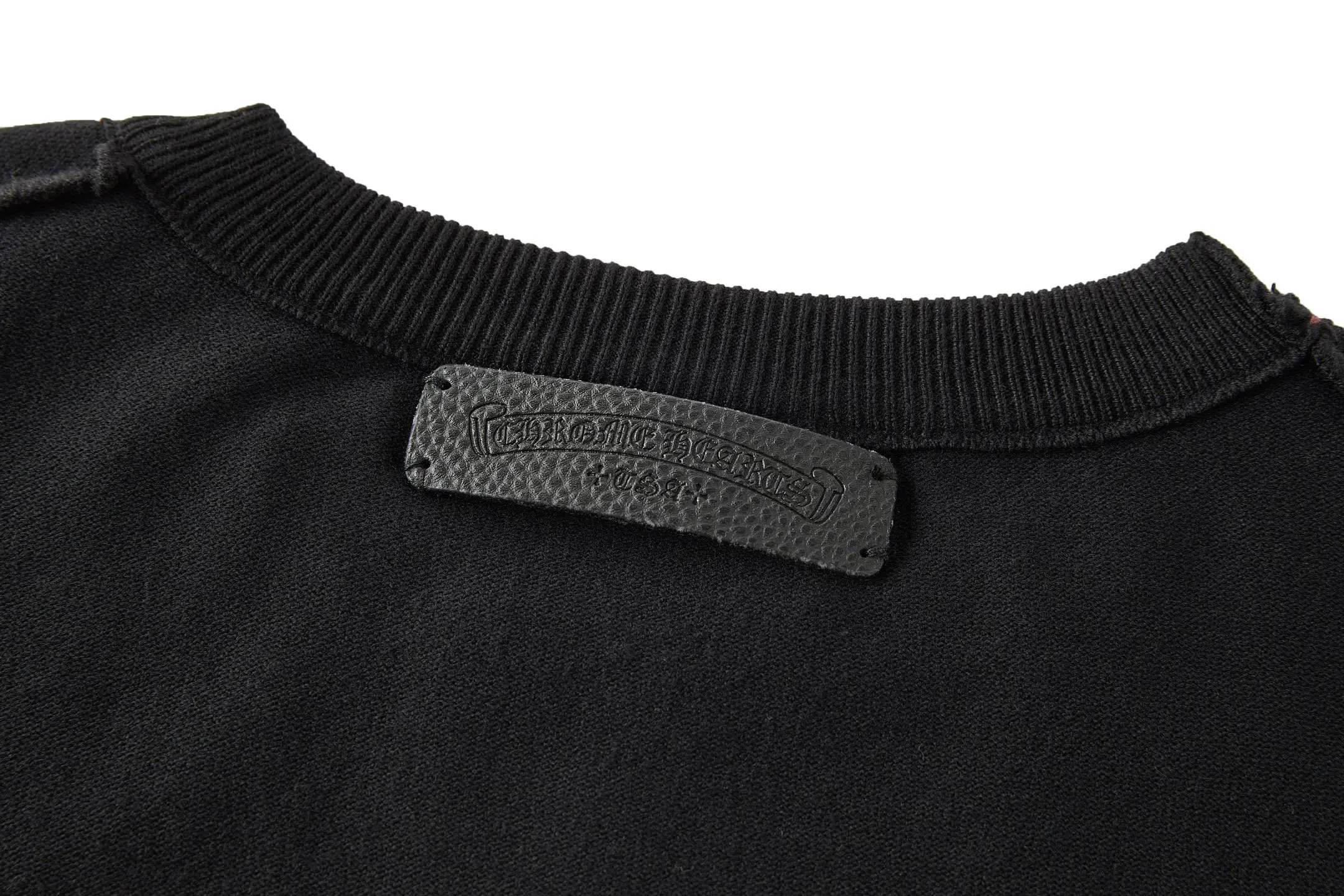 Embroidered Sleeve Cashmere-Blend Sweater D26522360 — view 4