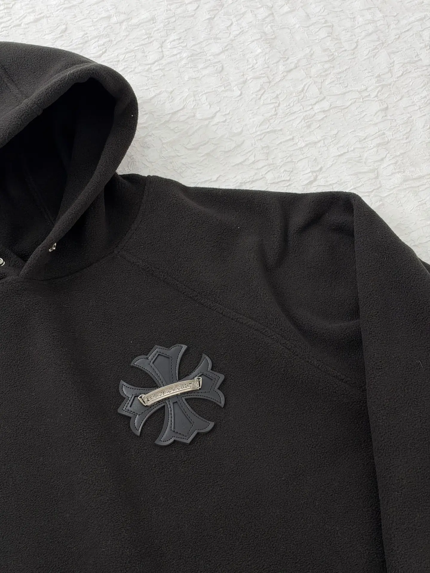 Chrome Hearts Cross Patch Fleece Hoodie D26520489 — view 4