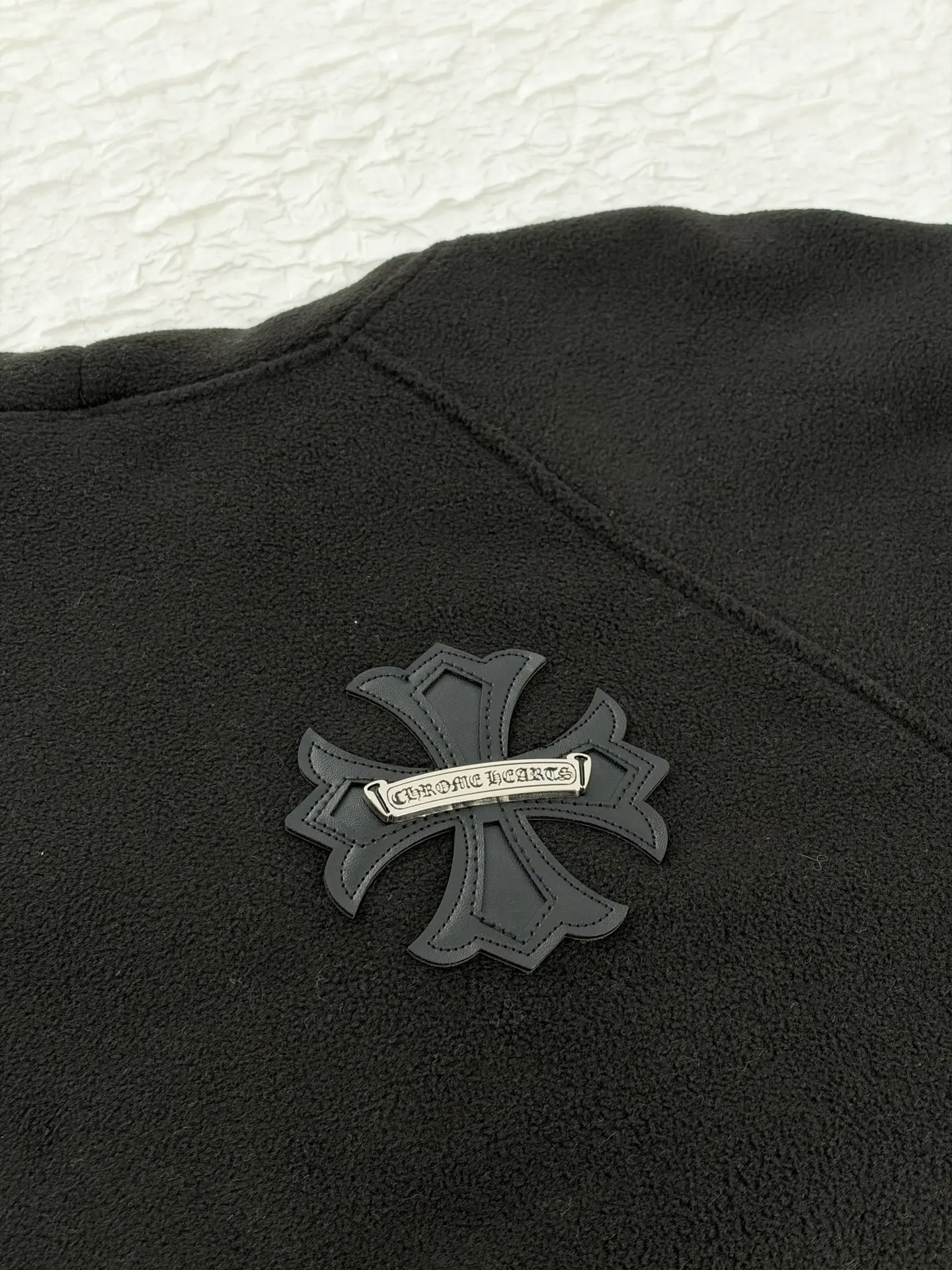 Chrome Hearts Cross Patch Fleece Hoodie D26520489 — view 5