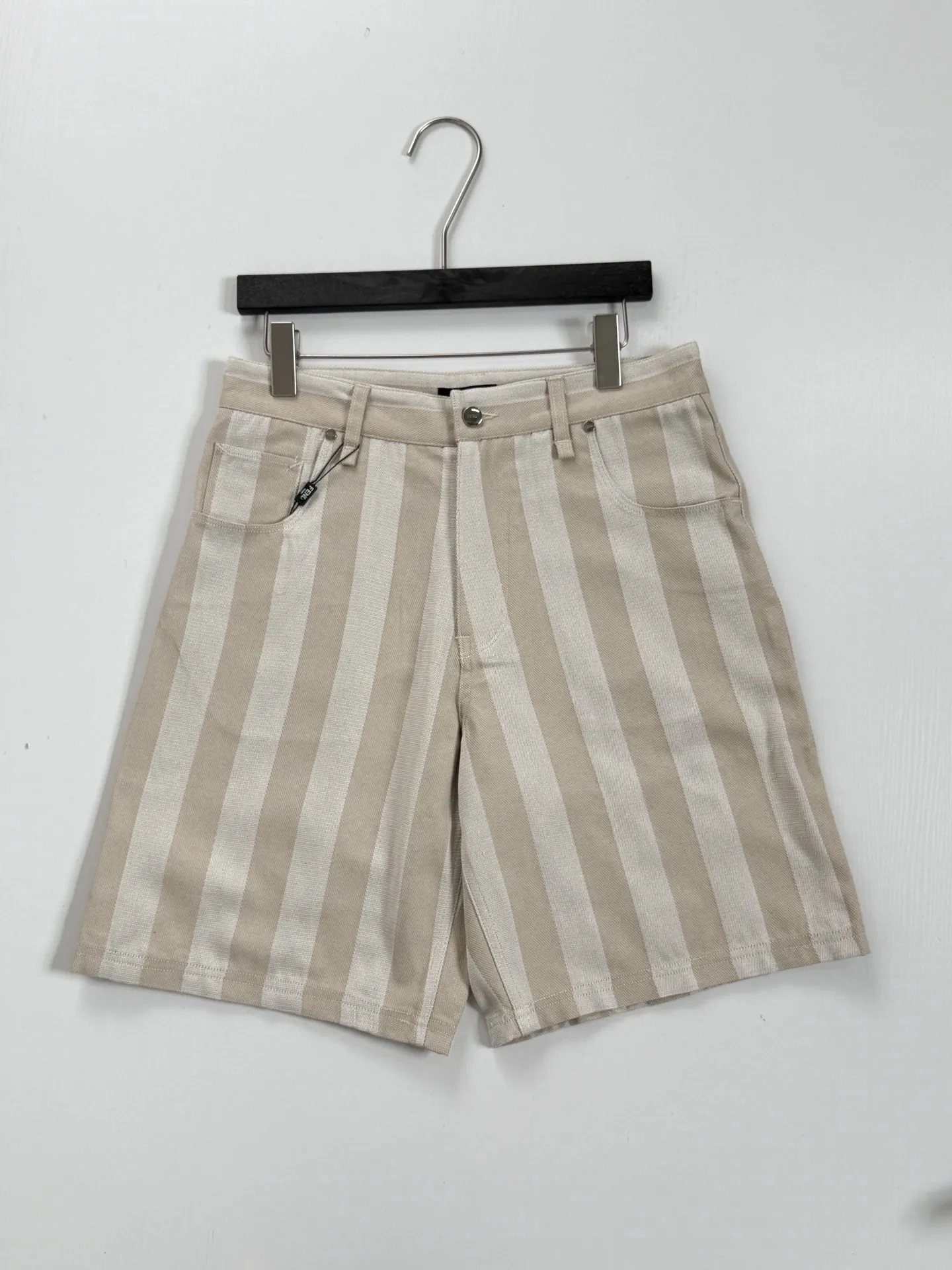 Striped Washed Denim Shorts D26518590 — view 3