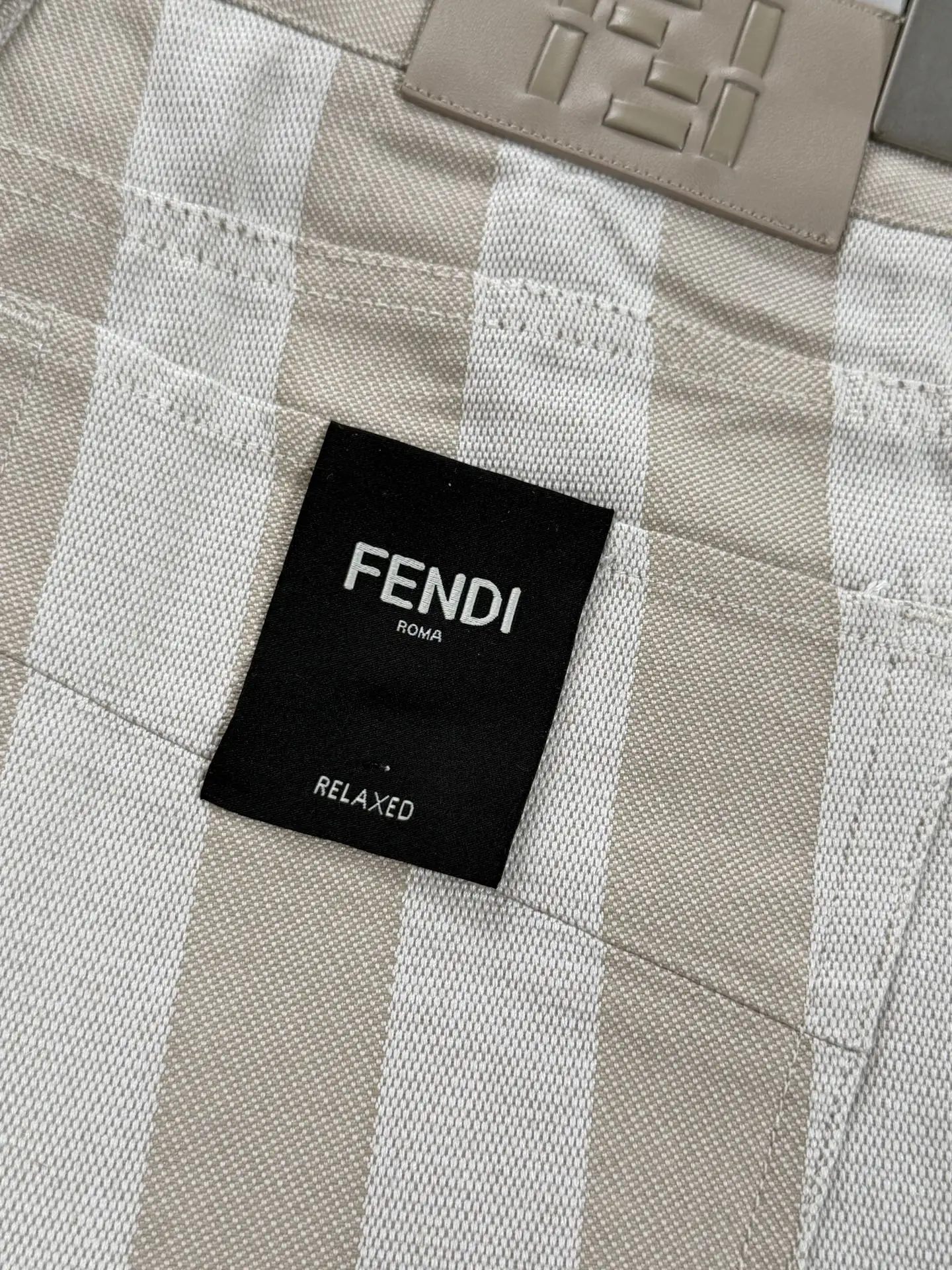 Striped Washed Denim Shorts D26518590 — view 8
