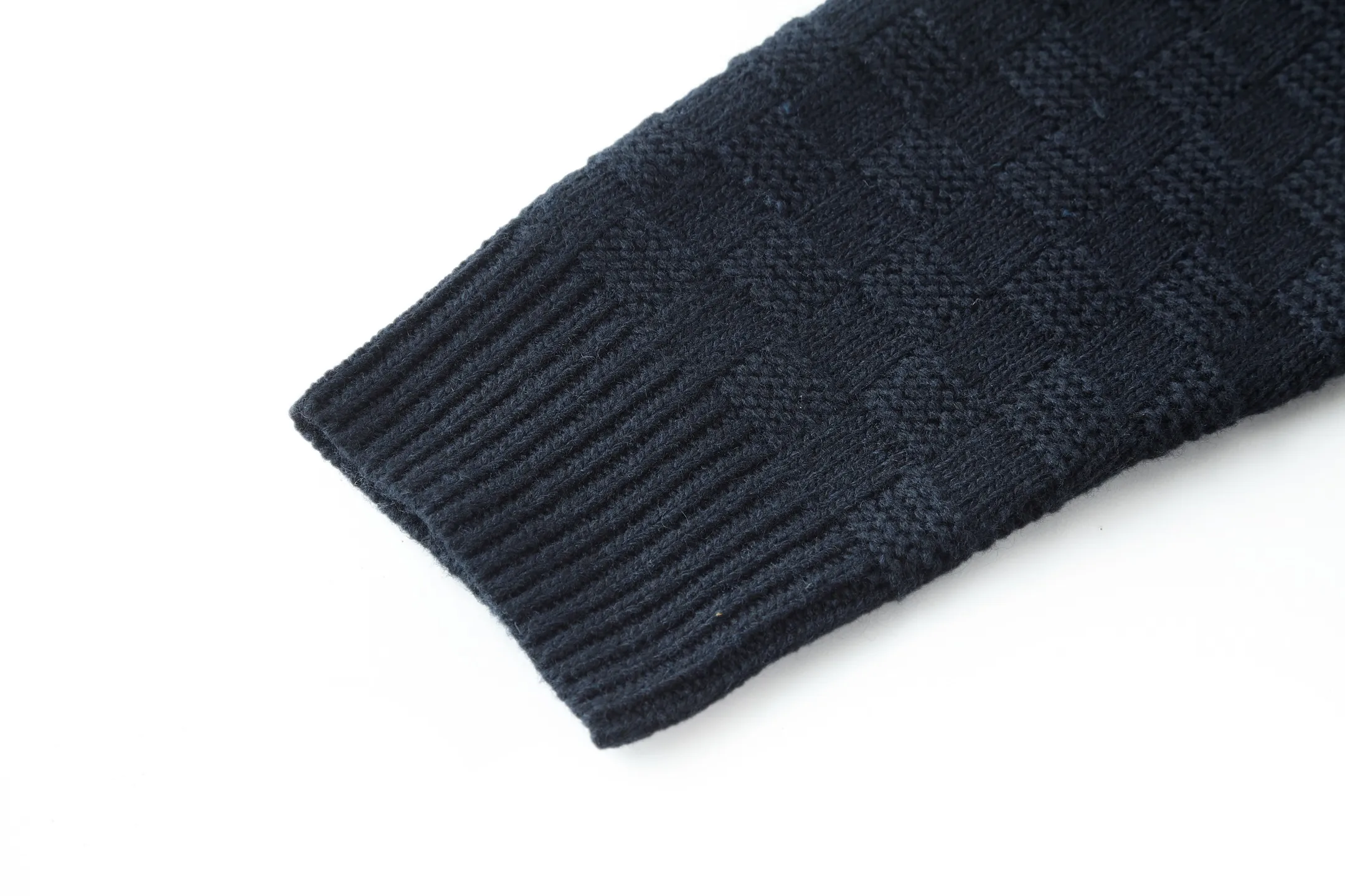 Damier Half-Zip Wool and Cashmere-Blend Sweater D26520526 — view 4