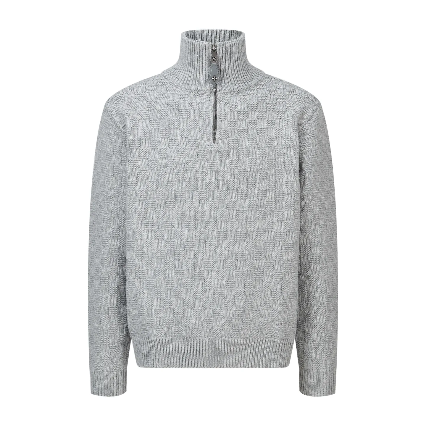 Damier Half-Zip Cashmere Blend Sweater D26520527
