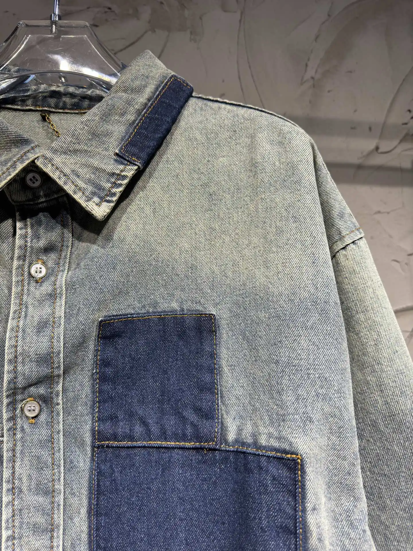 Patchwork Monogram Denim Overshirt D26524361 — view 4
