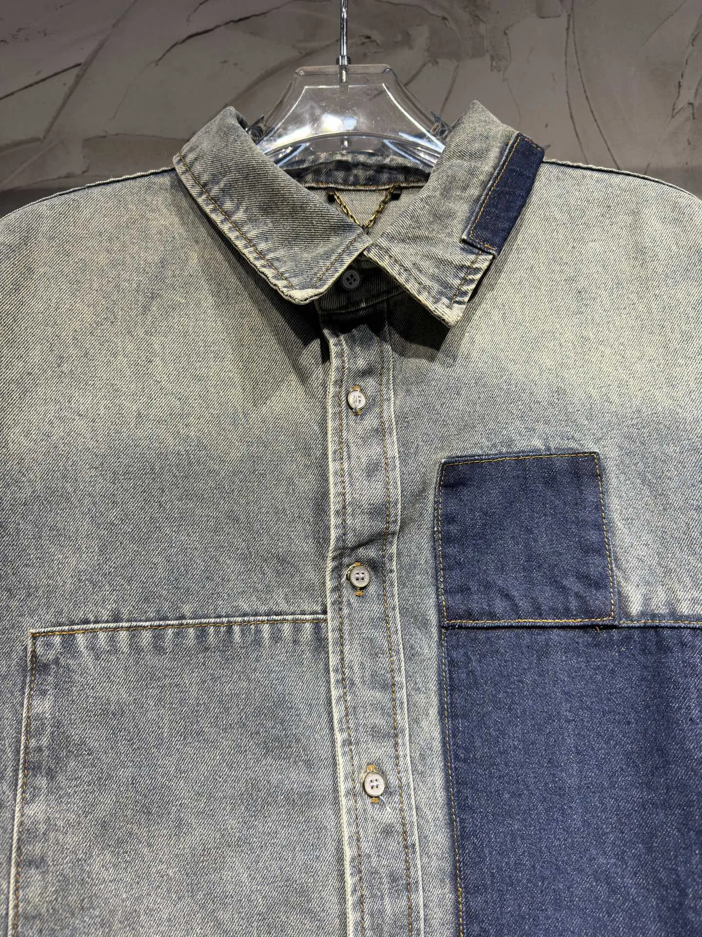 Patchwork Monogram Denim Overshirt D26524361 — view 5