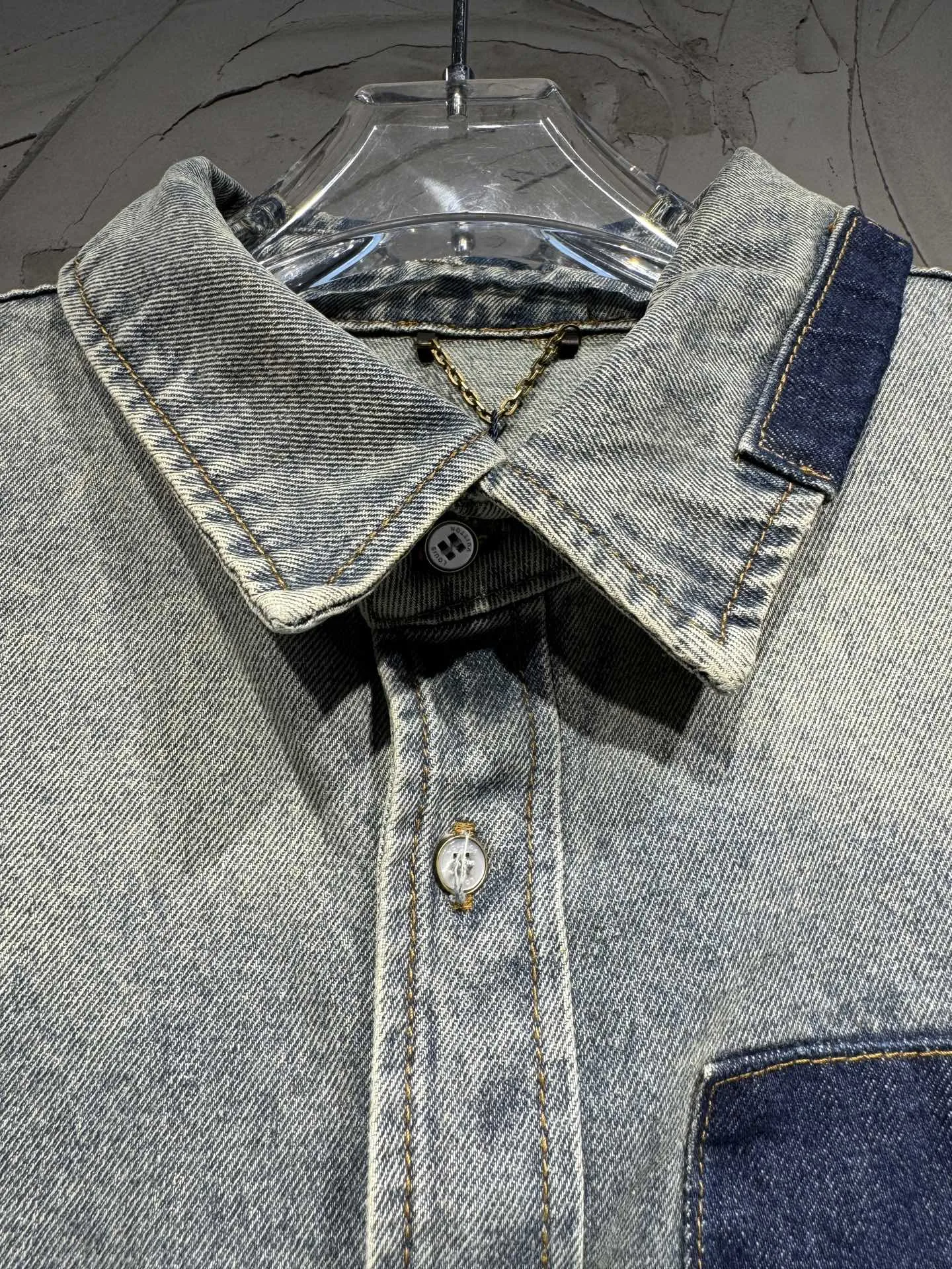 Patchwork Monogram Denim Overshirt D26524361 — view 6