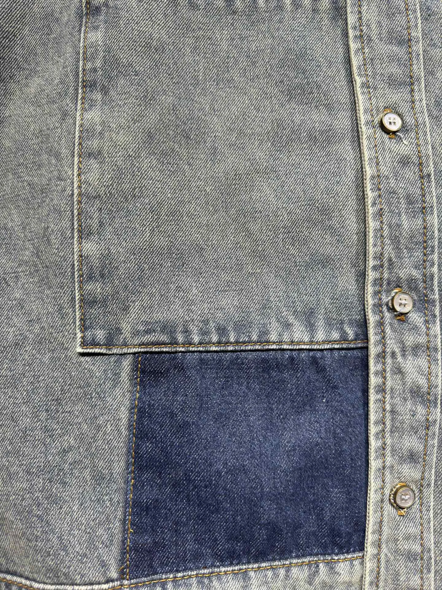 Patchwork Monogram Denim Overshirt D26524361 — view 8