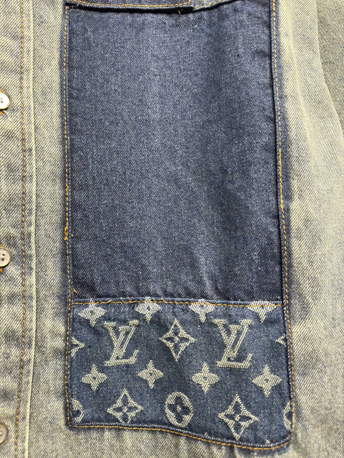 Patchwork Monogram Denim Overshirt D26524361 — view 9