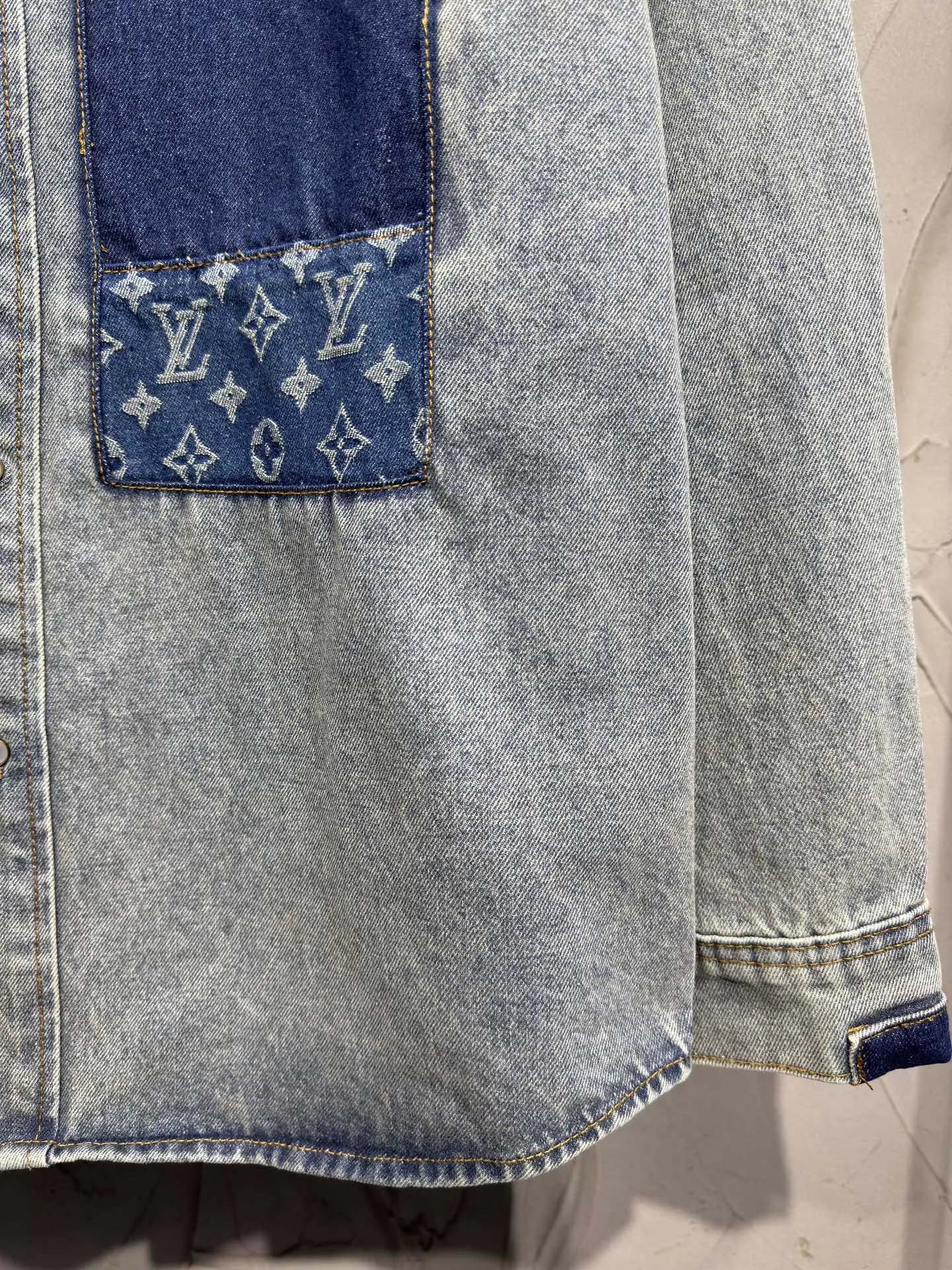 Patchwork Monogram Denim Overshirt D26524361 — view 13