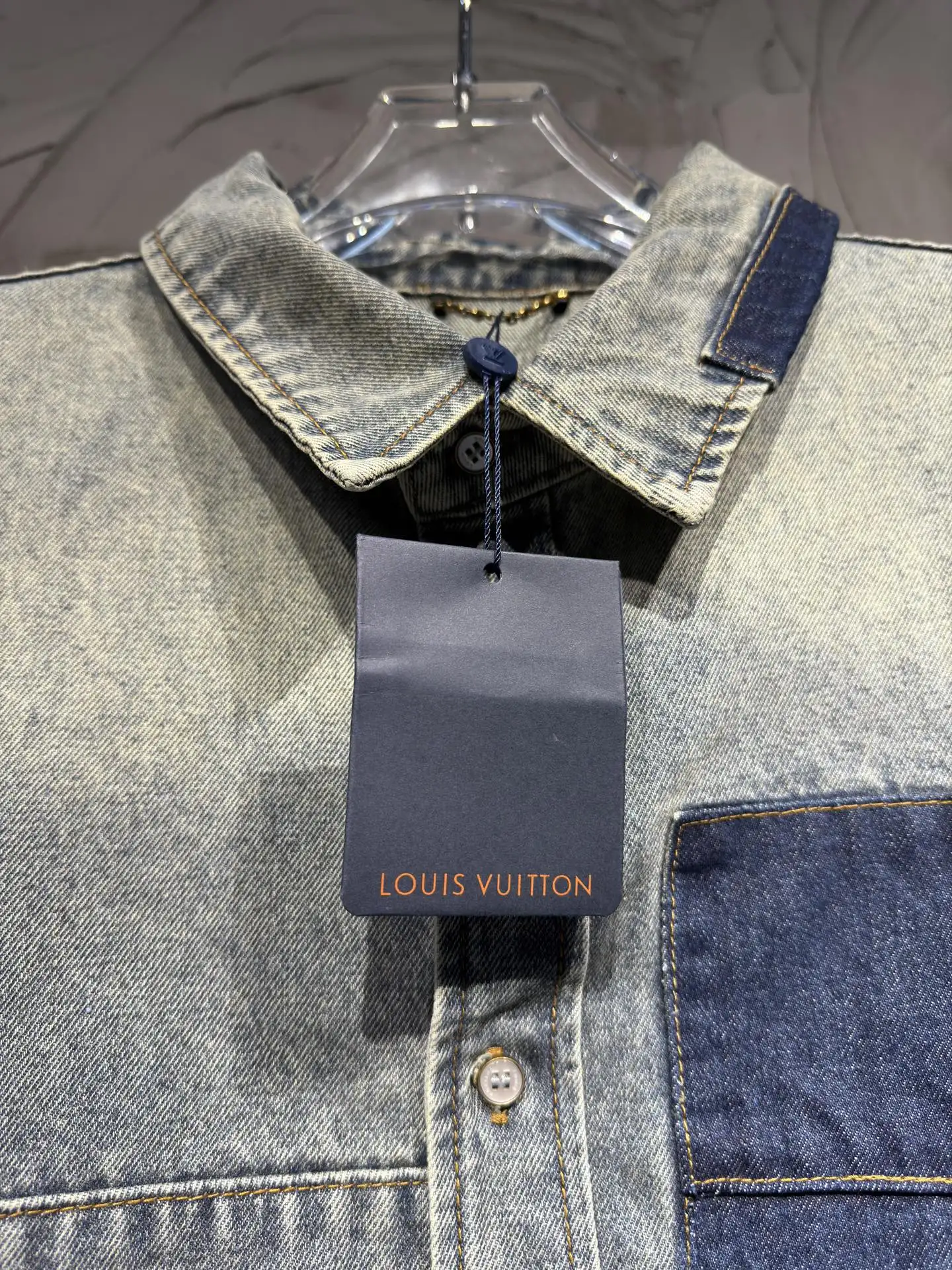 Patchwork Monogram Denim Overshirt D26524361 — view 15