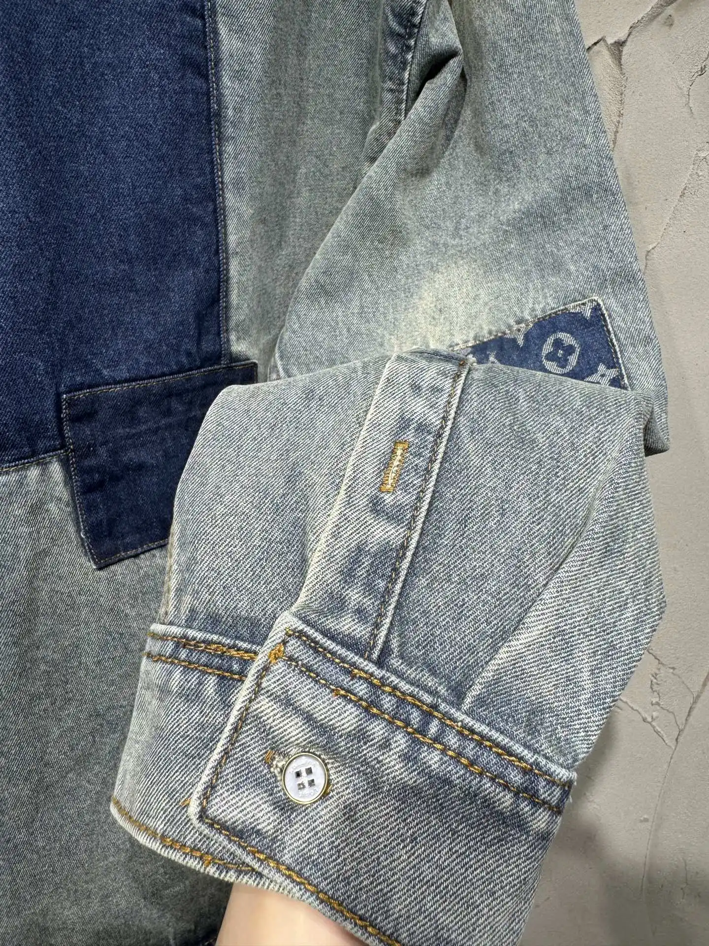 Patchwork Monogram Denim Overshirt D26524361 — view 28