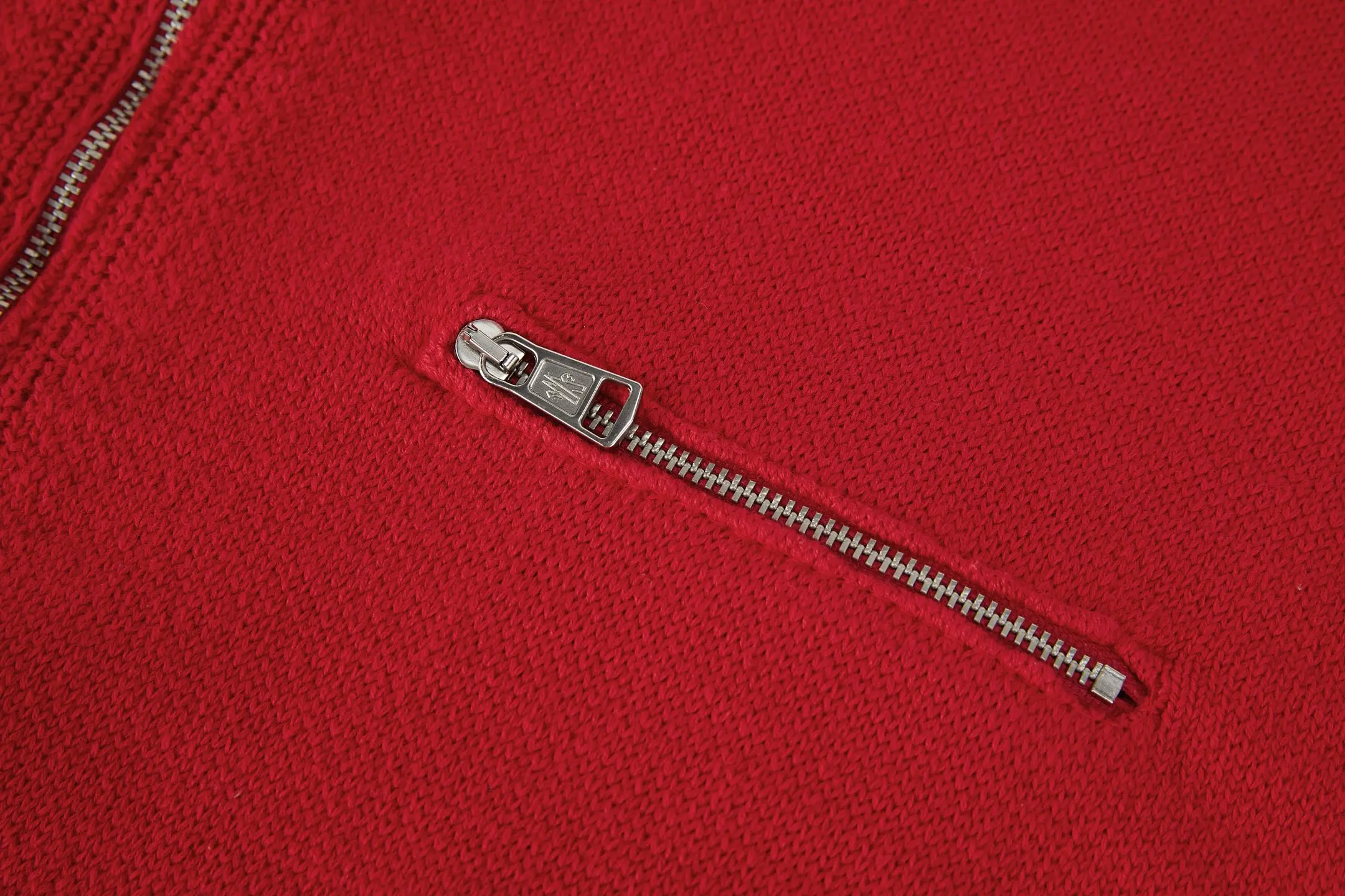 Moncler Half-Zip Wool and Cashmere-Blend Sweater D26522374 — view 4