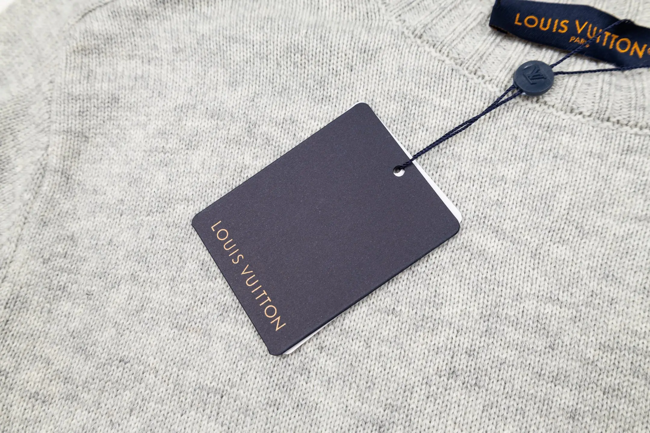 Leather-Trimmed Wool Crew-Neck Sweater D27022396 — view 5