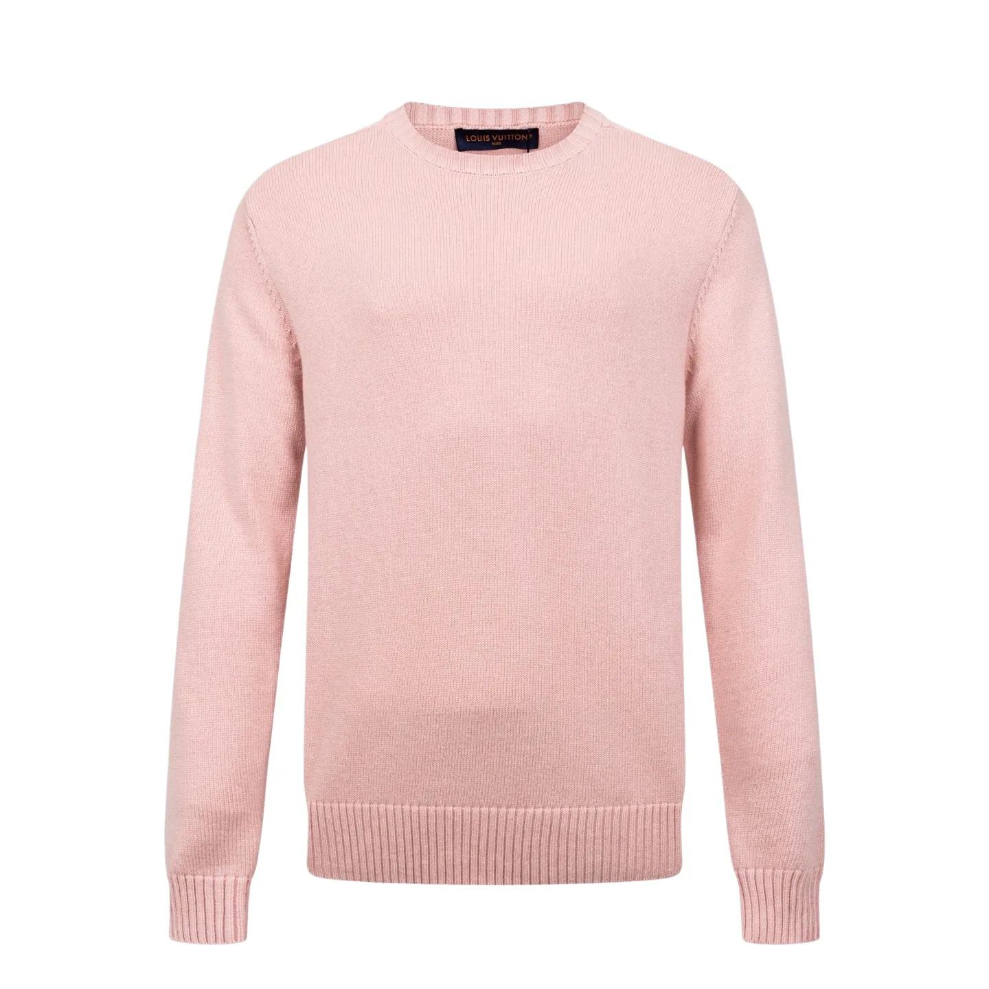 Leather Patch Wool Crew-Neck Sweater D27022399