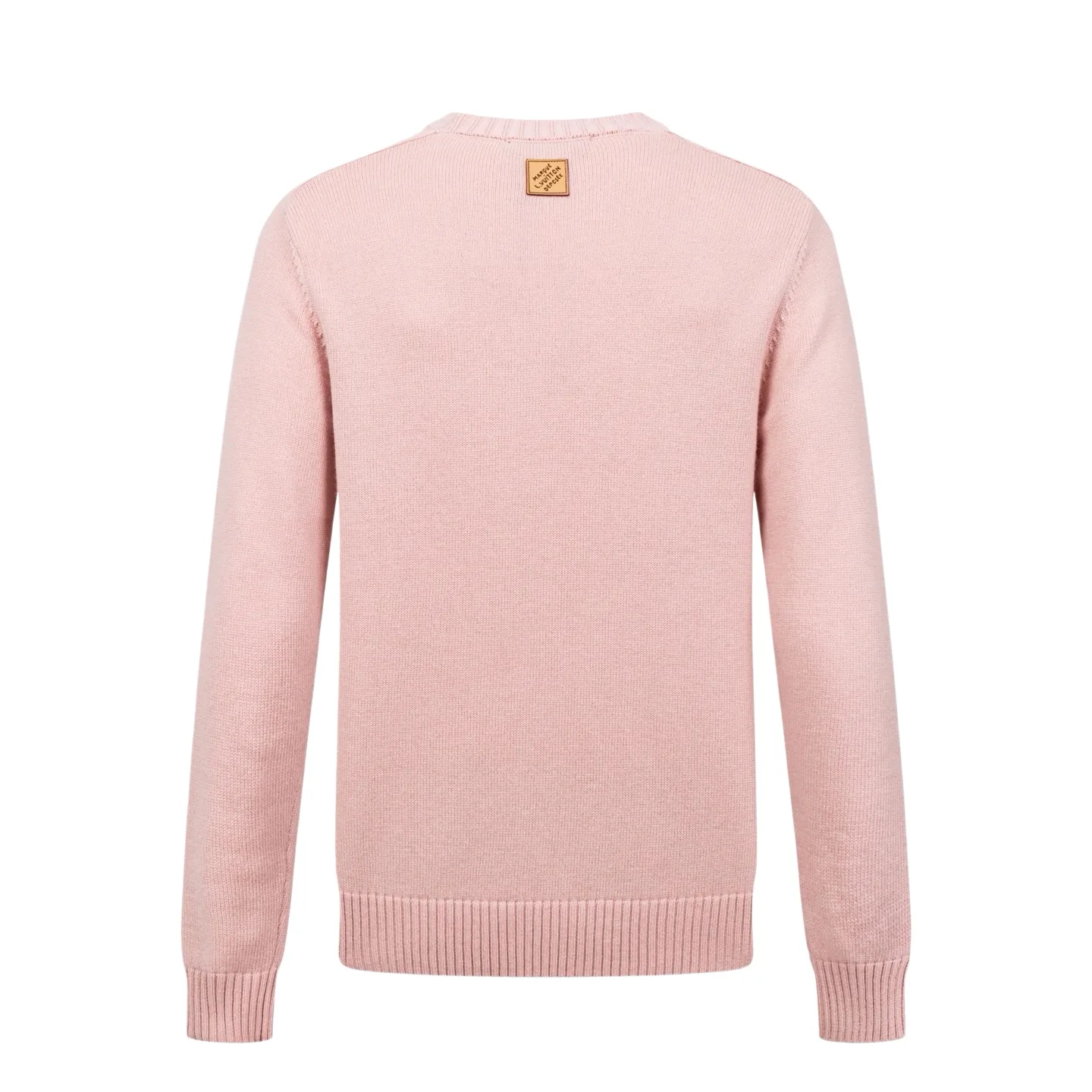 Leather Patch Wool Crew-Neck Sweater D27022399 — view 2