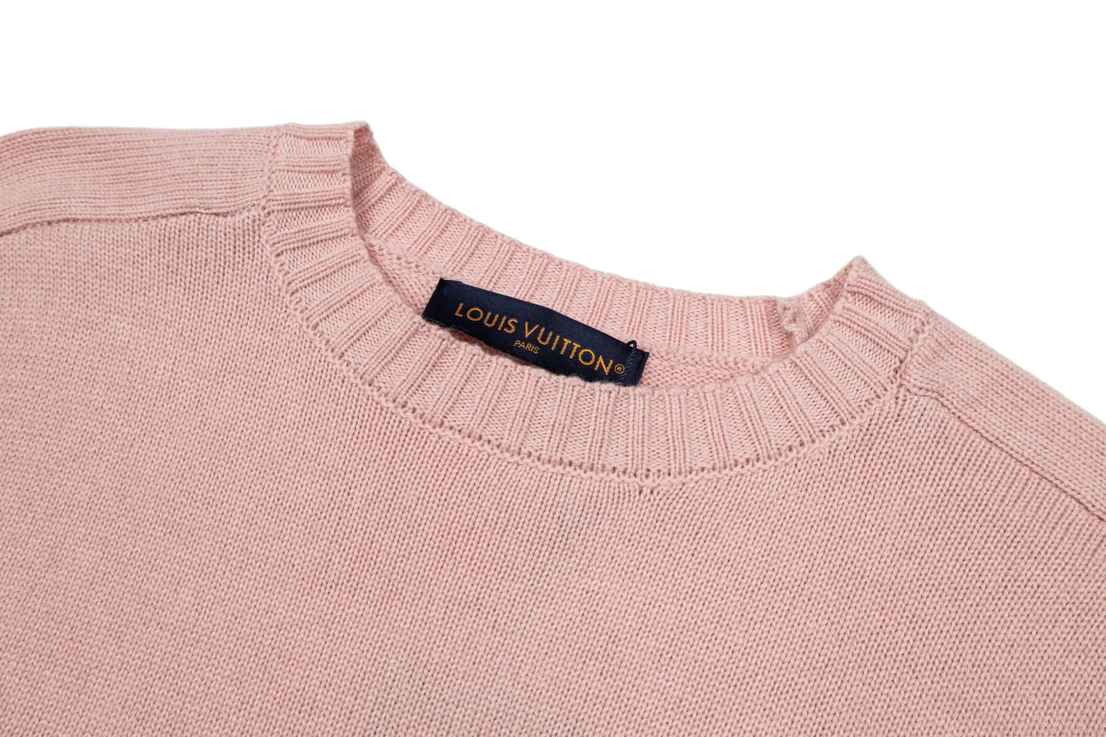 Leather Patch Wool Crew-Neck Sweater D27022399 — view 3