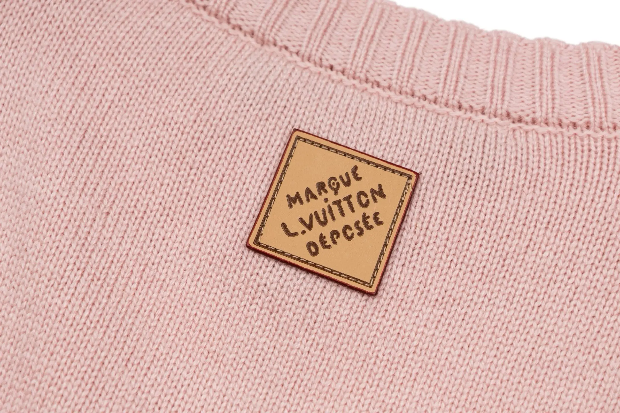 Leather Patch Wool Crew-Neck Sweater D27022399 — view 6
