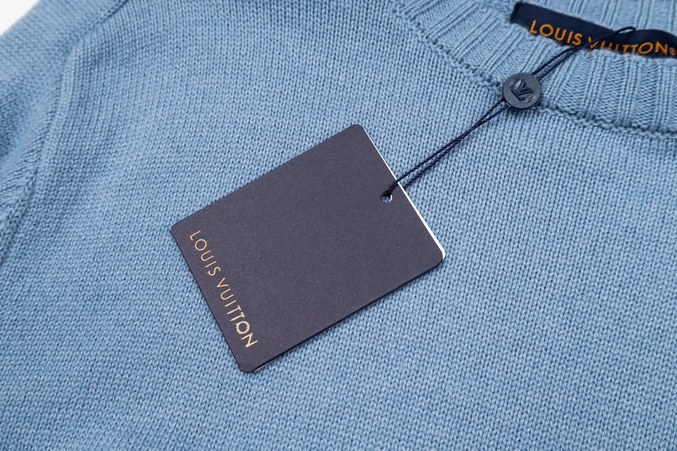 Leather-Trimmed Wool Crew-Neck Sweater D27022397 — view 5