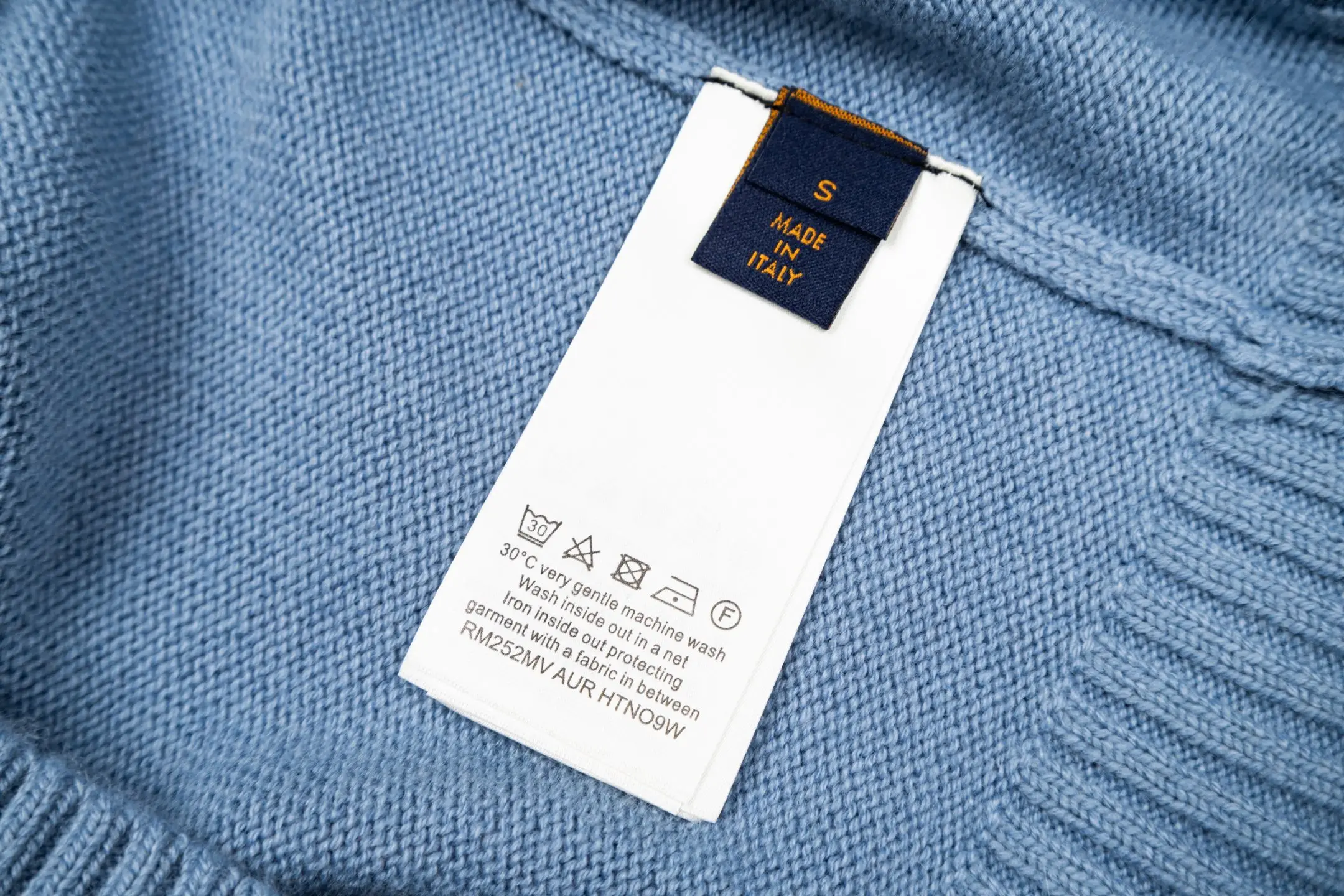 Leather-Trimmed Wool Crew-Neck Sweater D27022397 — view 9