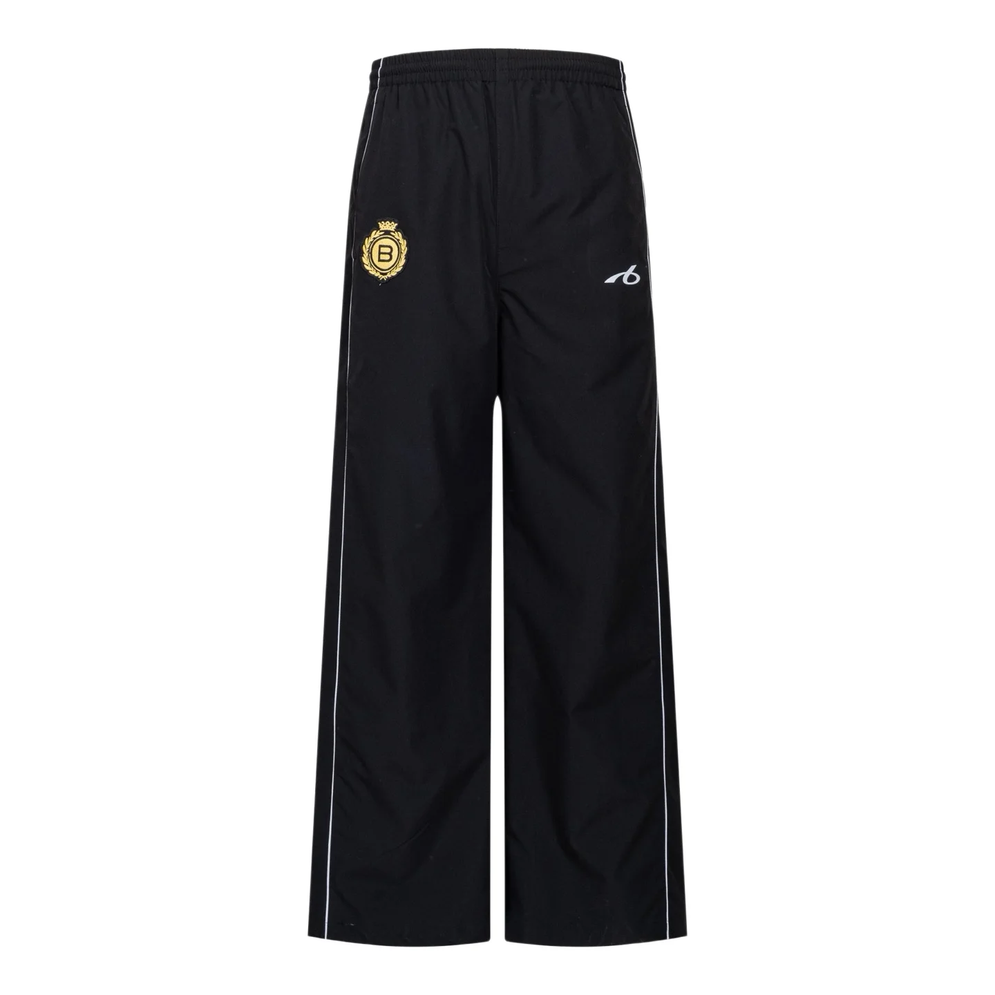 Embroidered Crest Wide-Leg Track Pants D27022459