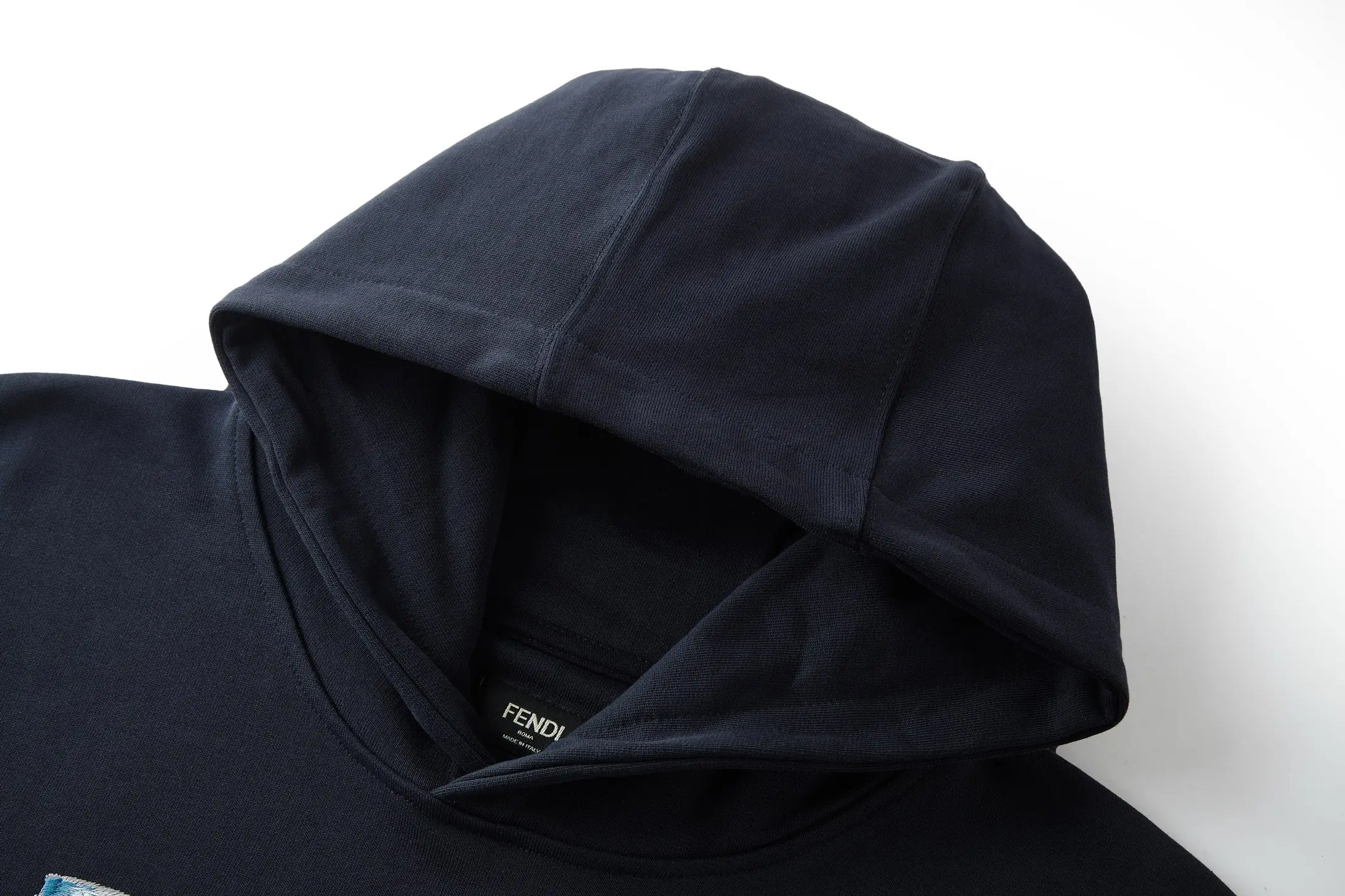 Embroidered Logo Cotton-Jersey Hoodie D27014184 — view 3