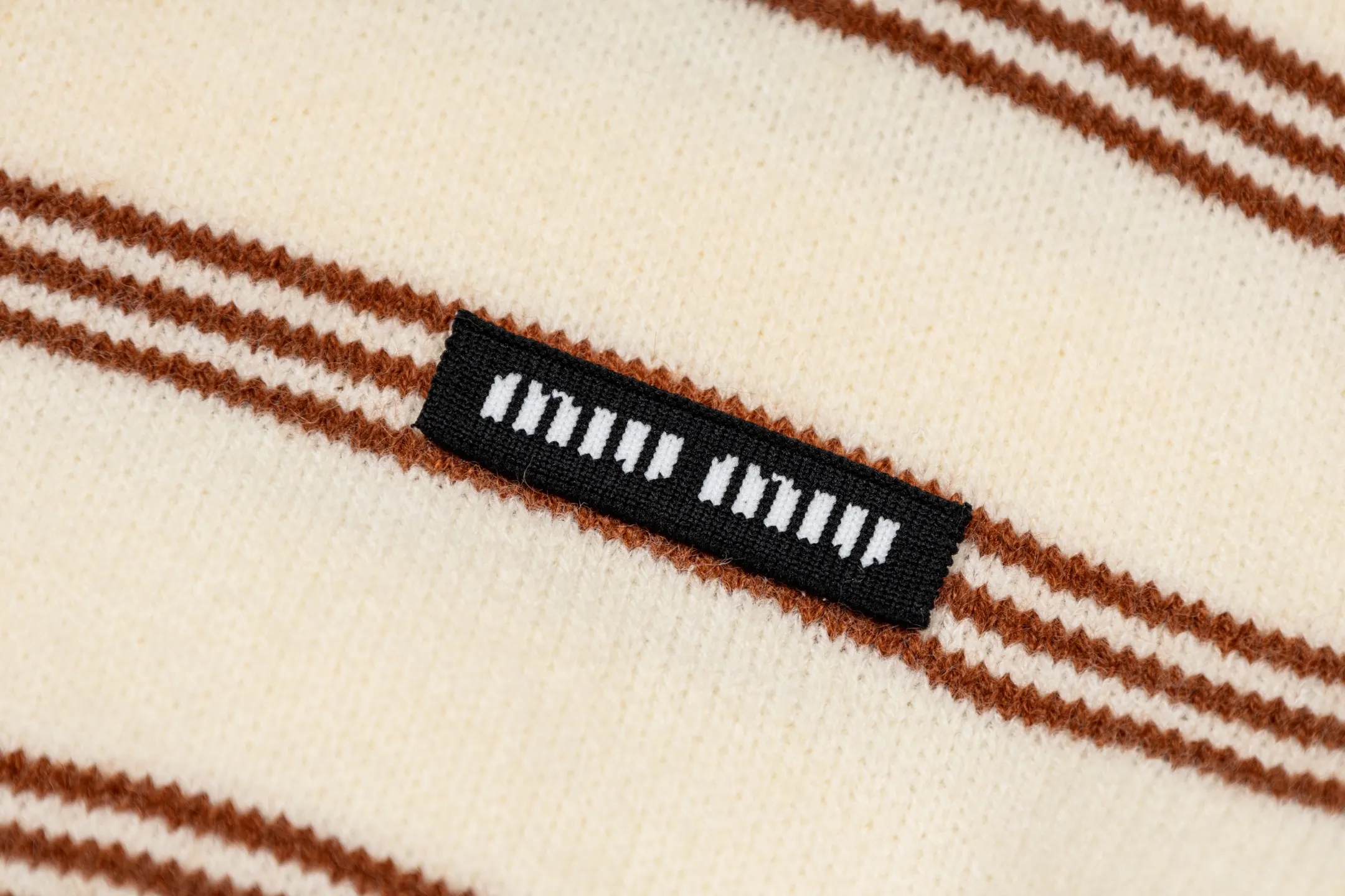 Striped Knit Cardigan with Logo Patch D27022345 — view 5