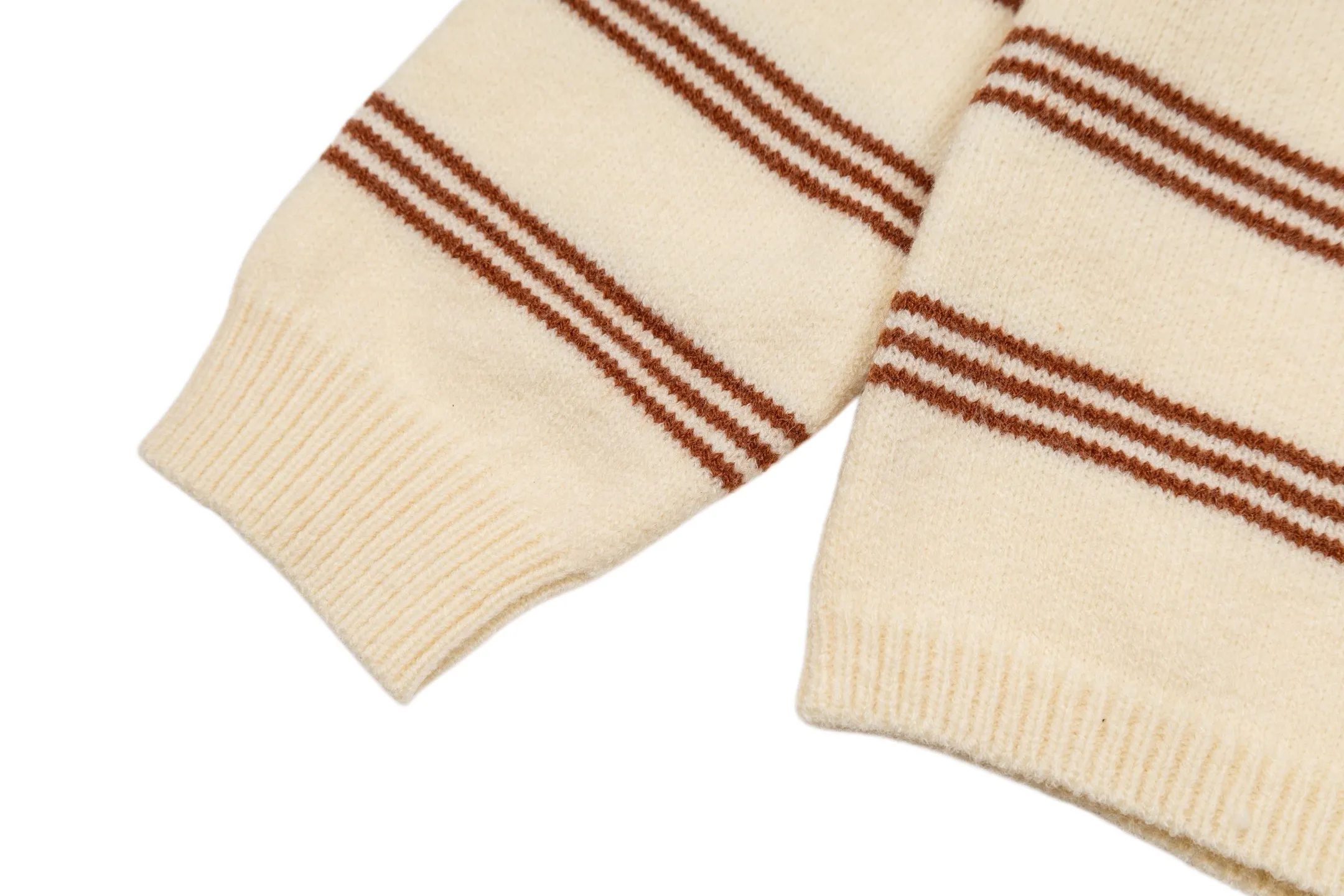 Striped Knit Cardigan with Logo Patch D27022345 — view 6
