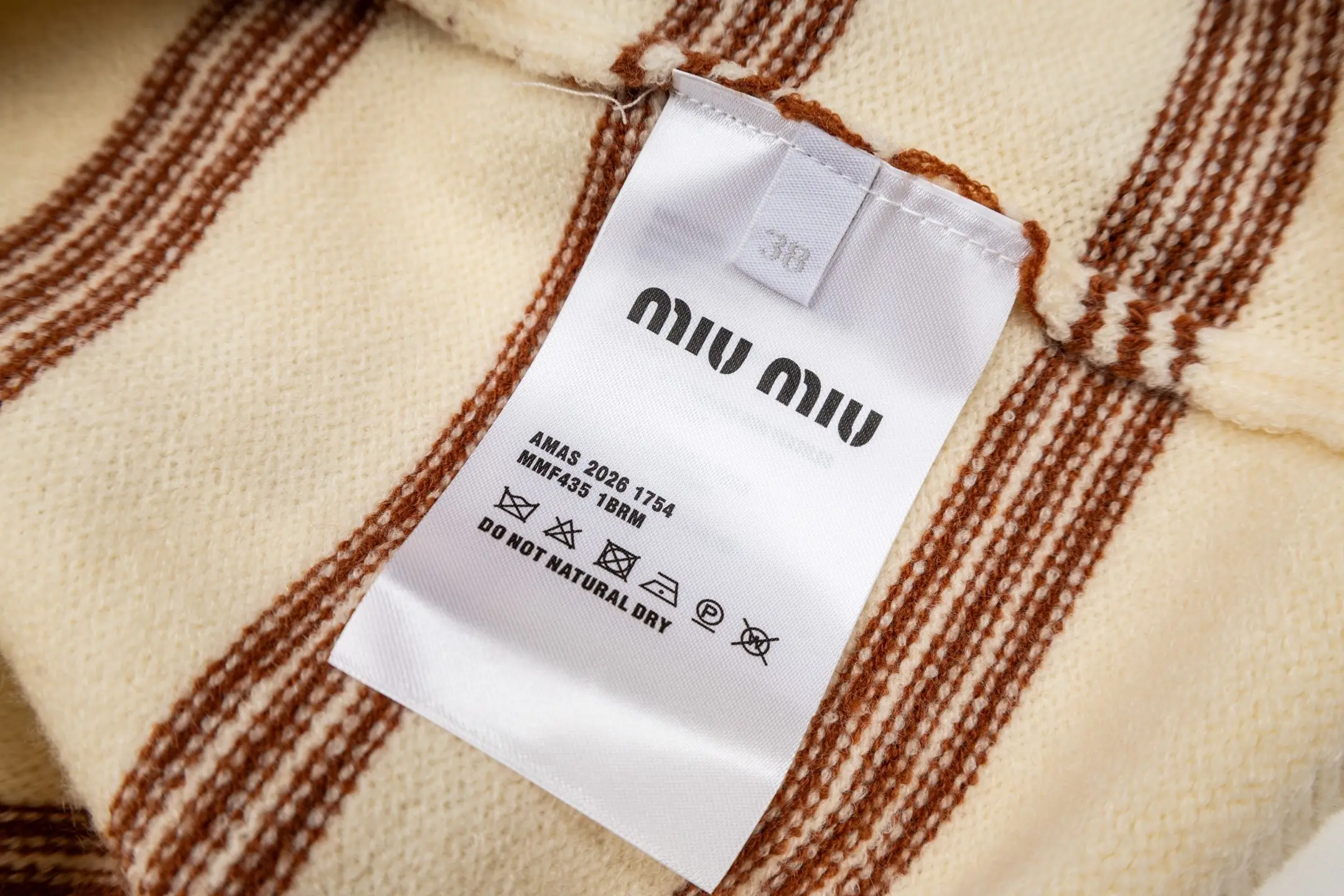 Striped Knit Cardigan with Logo Patch D27022345 — view 9