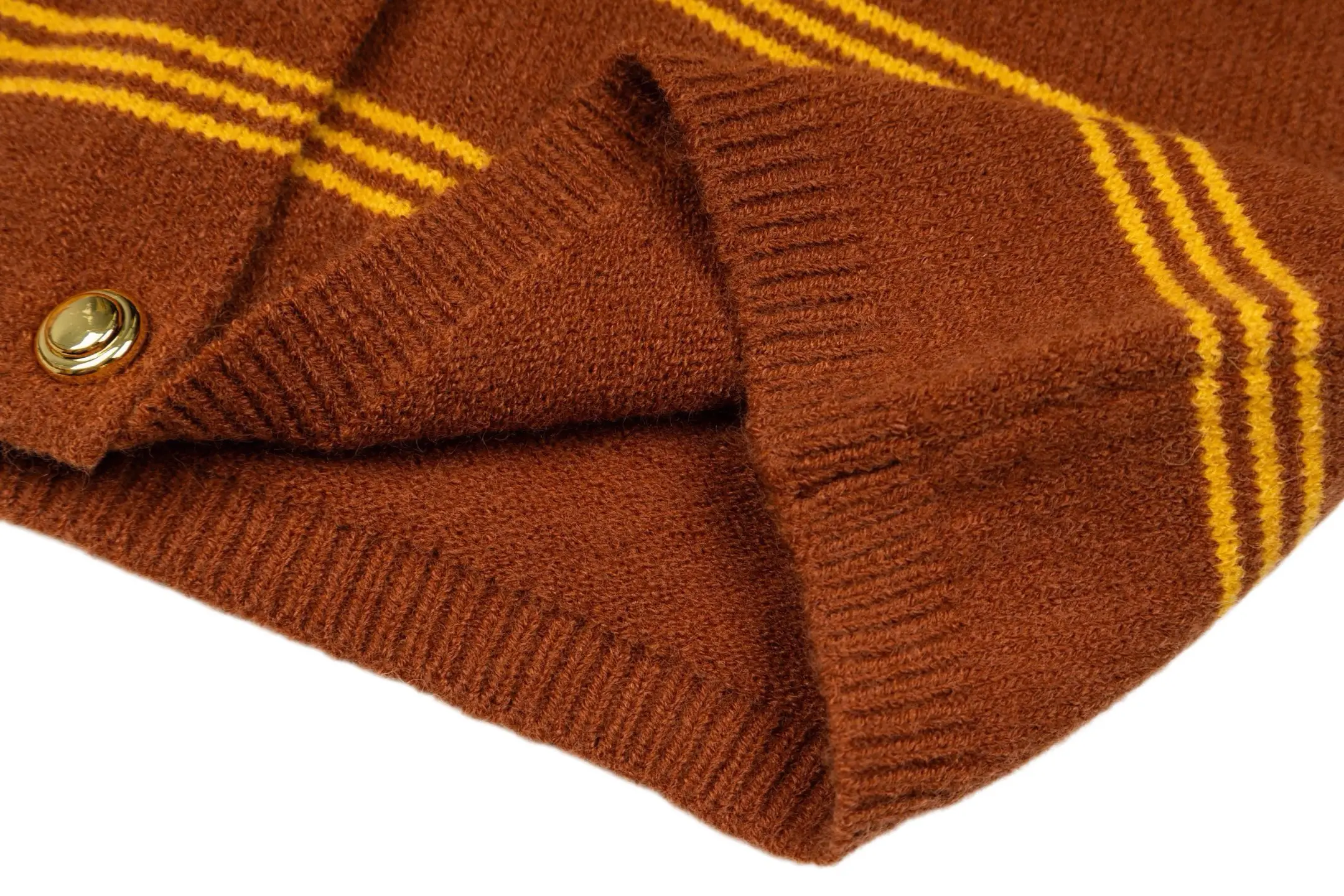 Logo-Patch Striped Knit Cardigan D27022344 — view 7