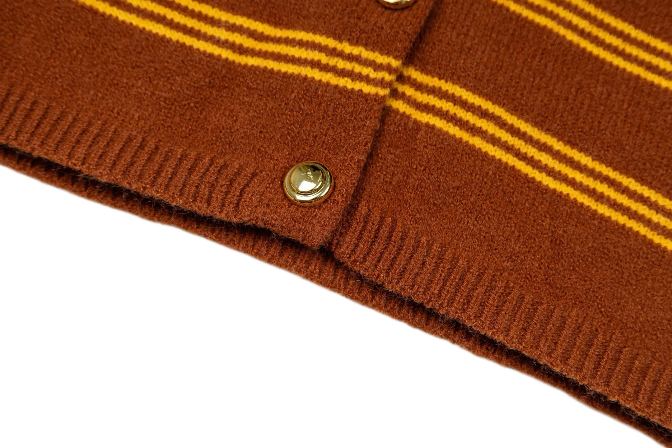Logo-Patch Striped Knit Cardigan D27022344 — view 8
