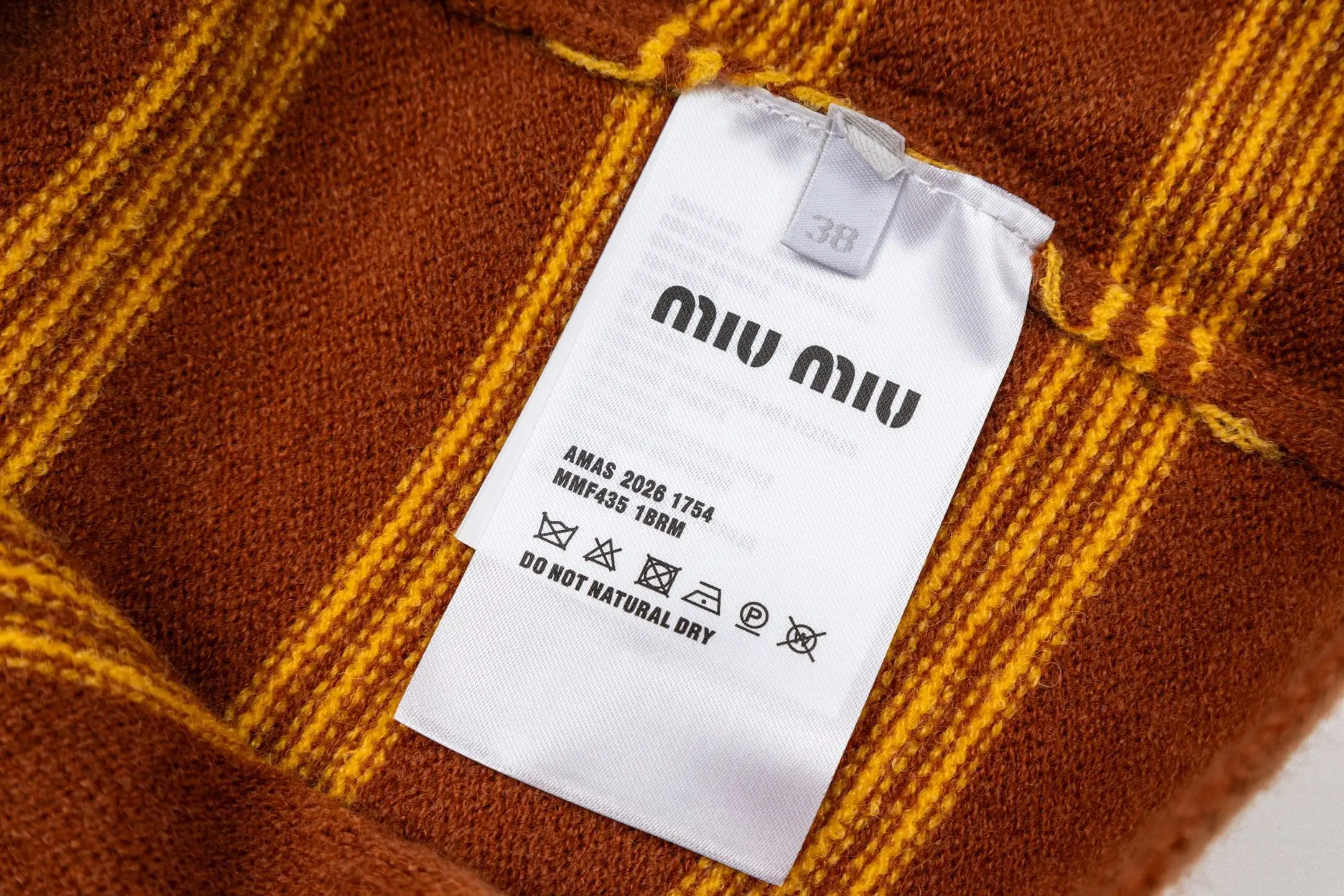 Logo-Patch Striped Knit Cardigan D27022344 — view 9
