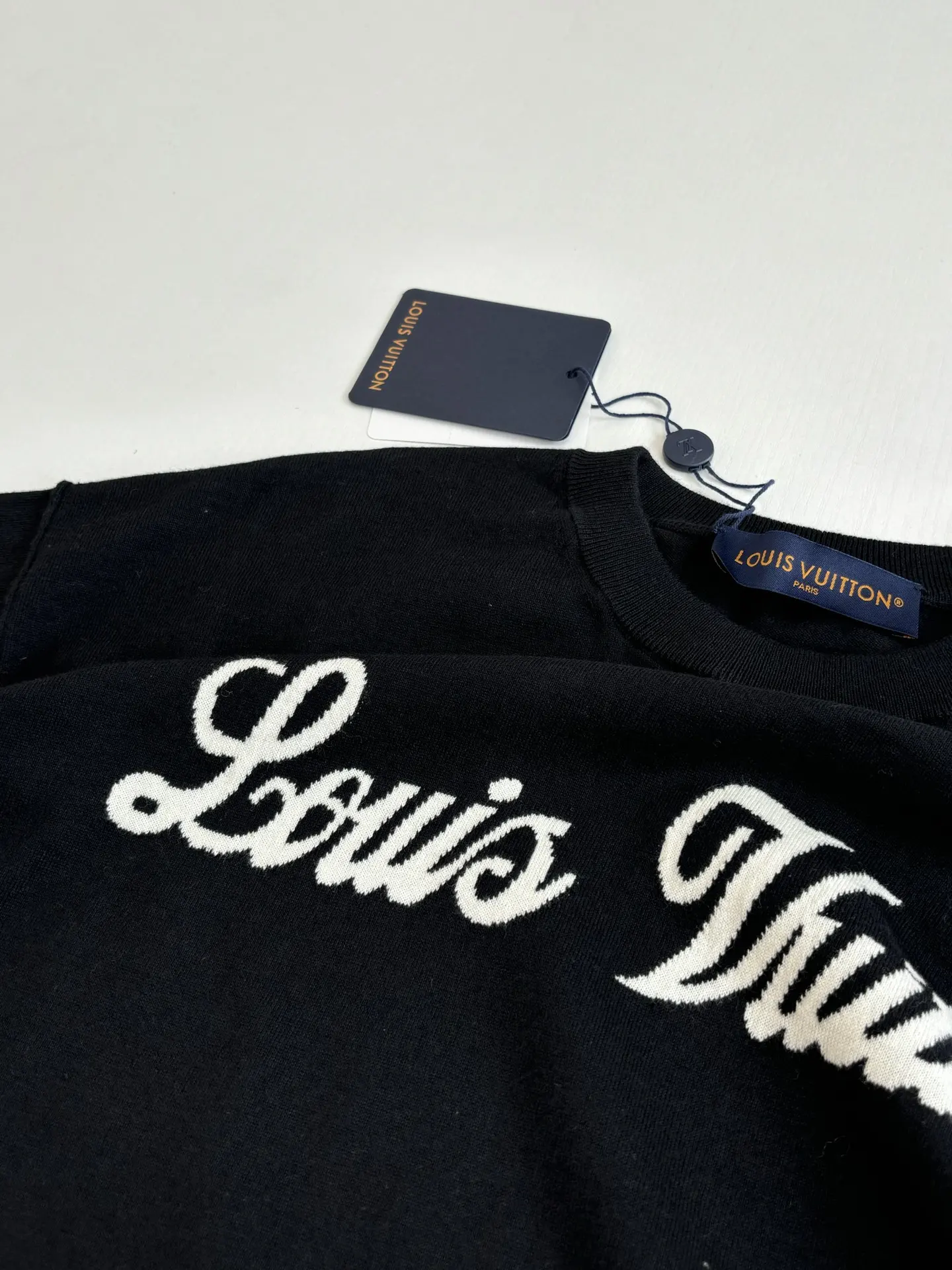Script Logo Jacquard Knit T-Shirt D27518648 — view 6