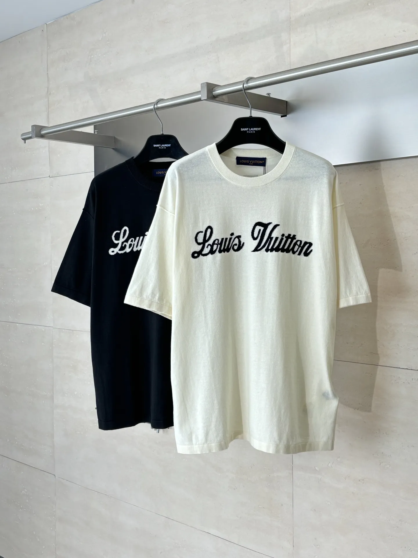 Script Logo Intarsia Knit T-Shirt D27518647 — view 4
