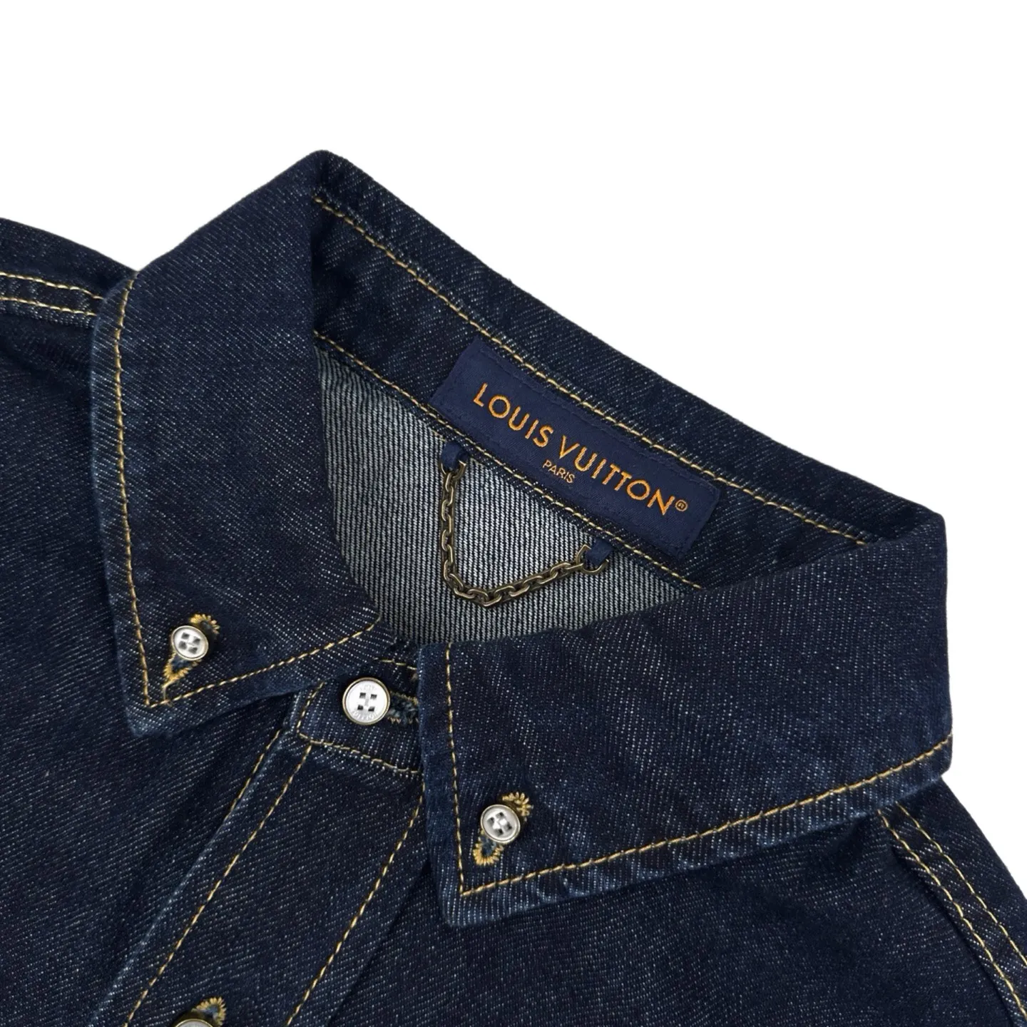 Leather Patch Logo Denim Shirt D27522320 — view 3