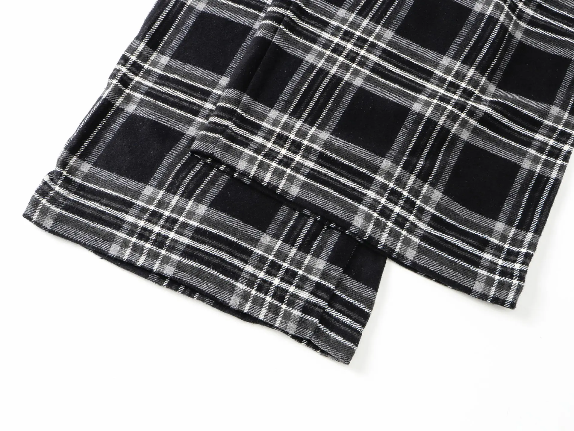 Plaid Flannel Wide-Leg Trousers D27519175 — view 7
