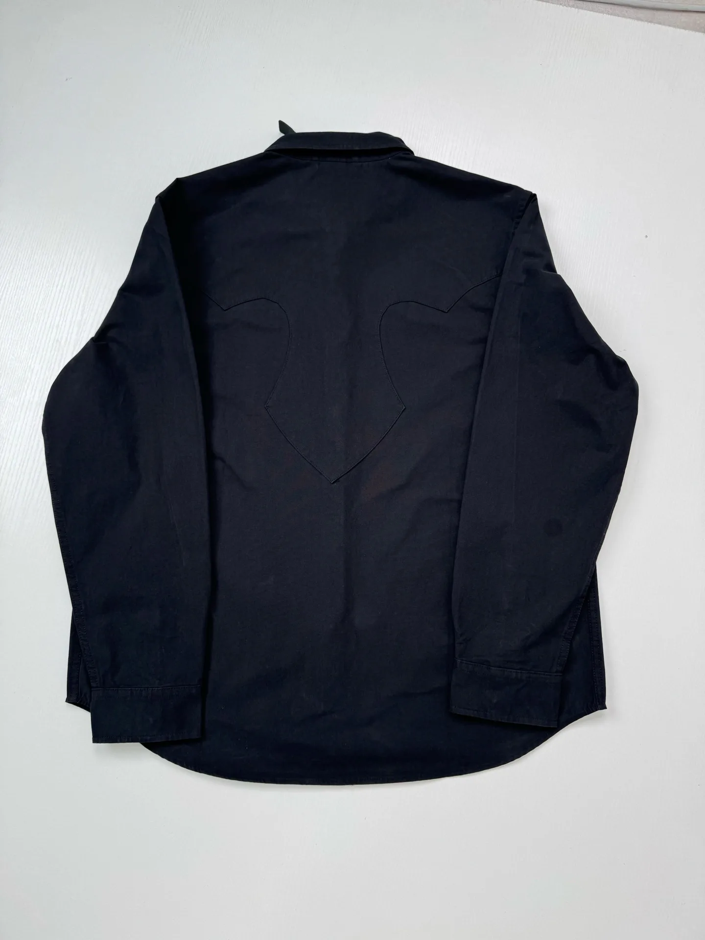 Leather-Trimmed Canvas Flame Patch Shirt D27518741 — view 4