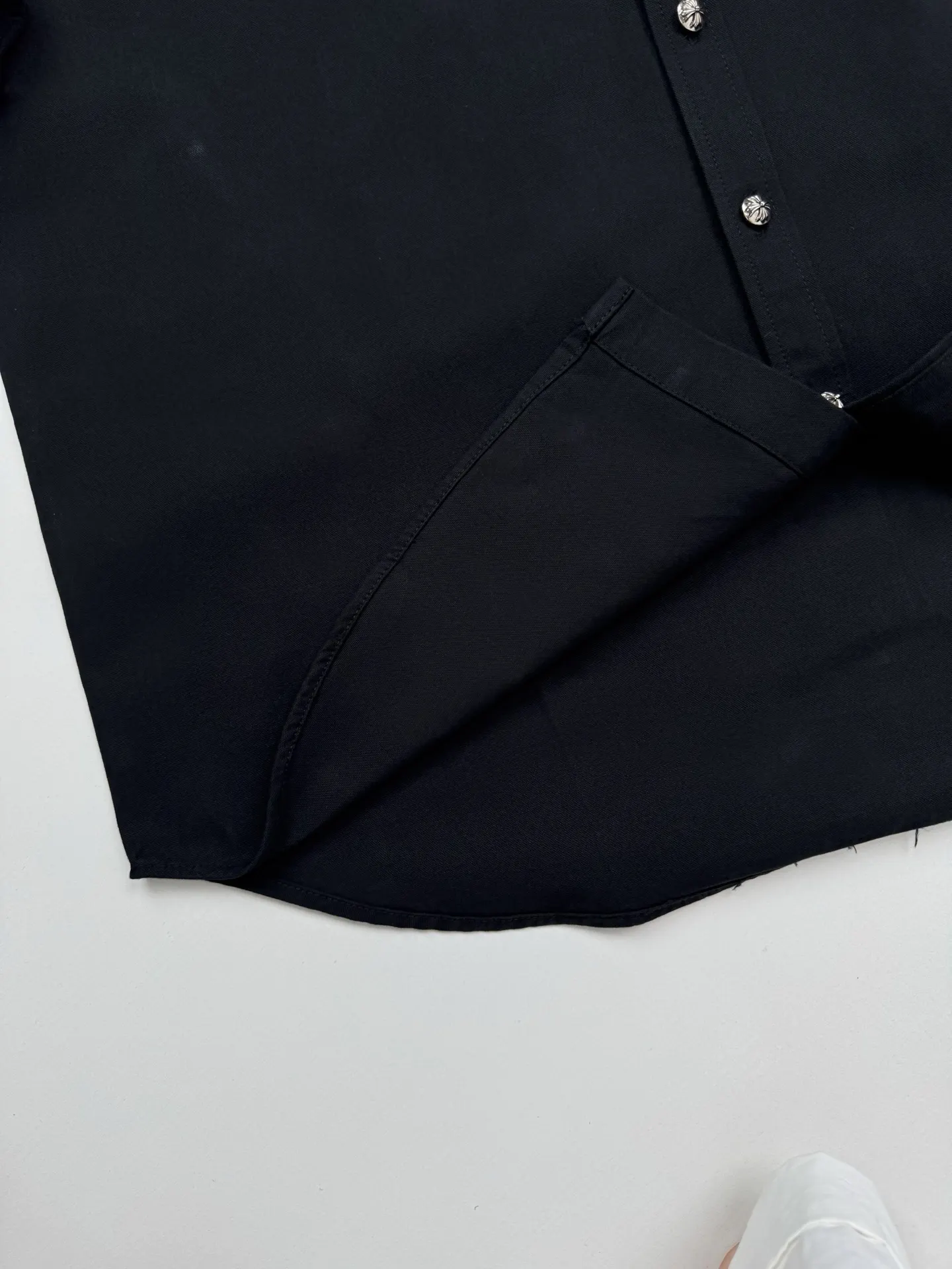 Leather-Trimmed Canvas Flame Patch Shirt D27518741 — view 5