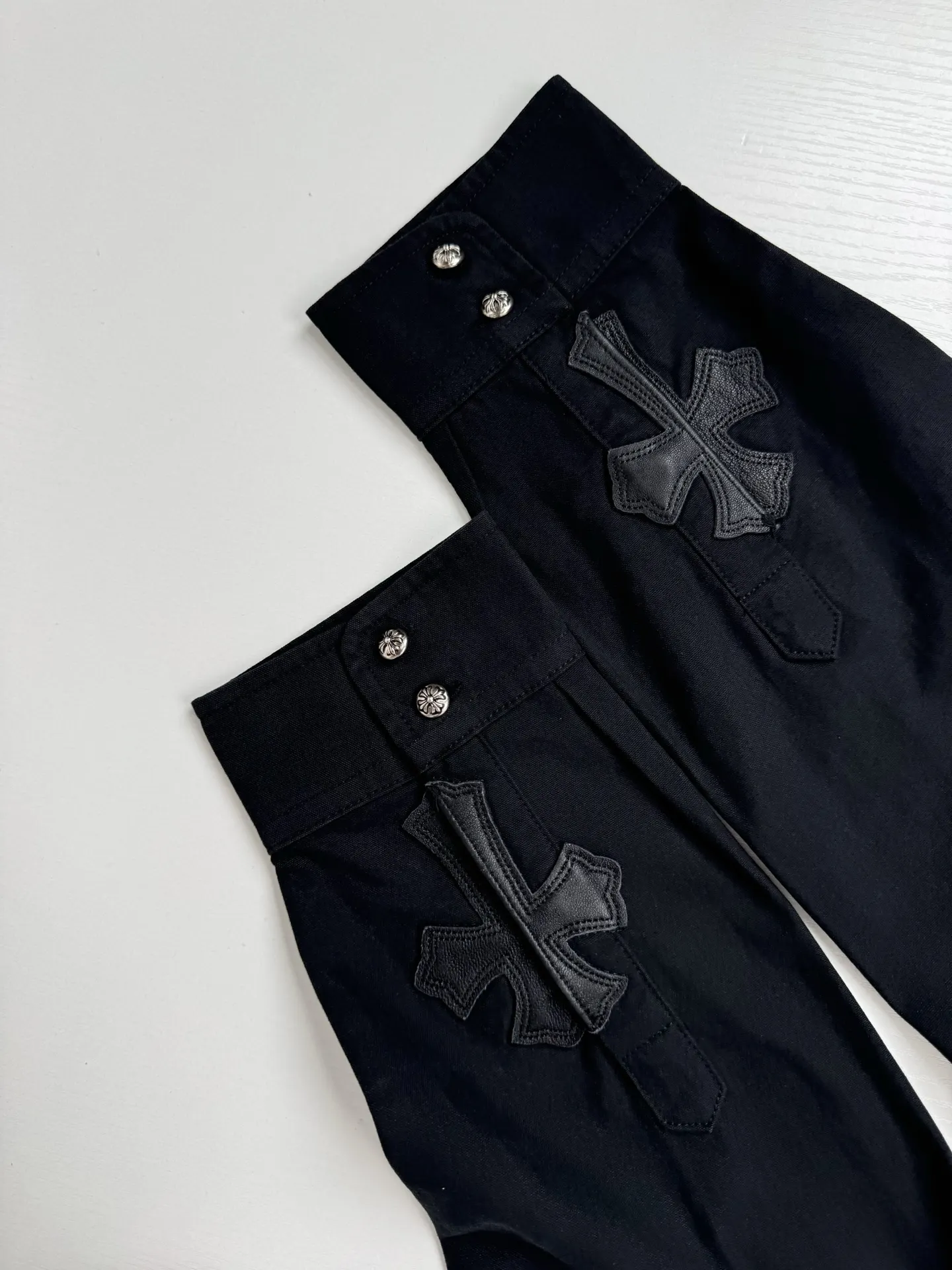 Leather-Trimmed Canvas Flame Patch Shirt D27518741 — view 7