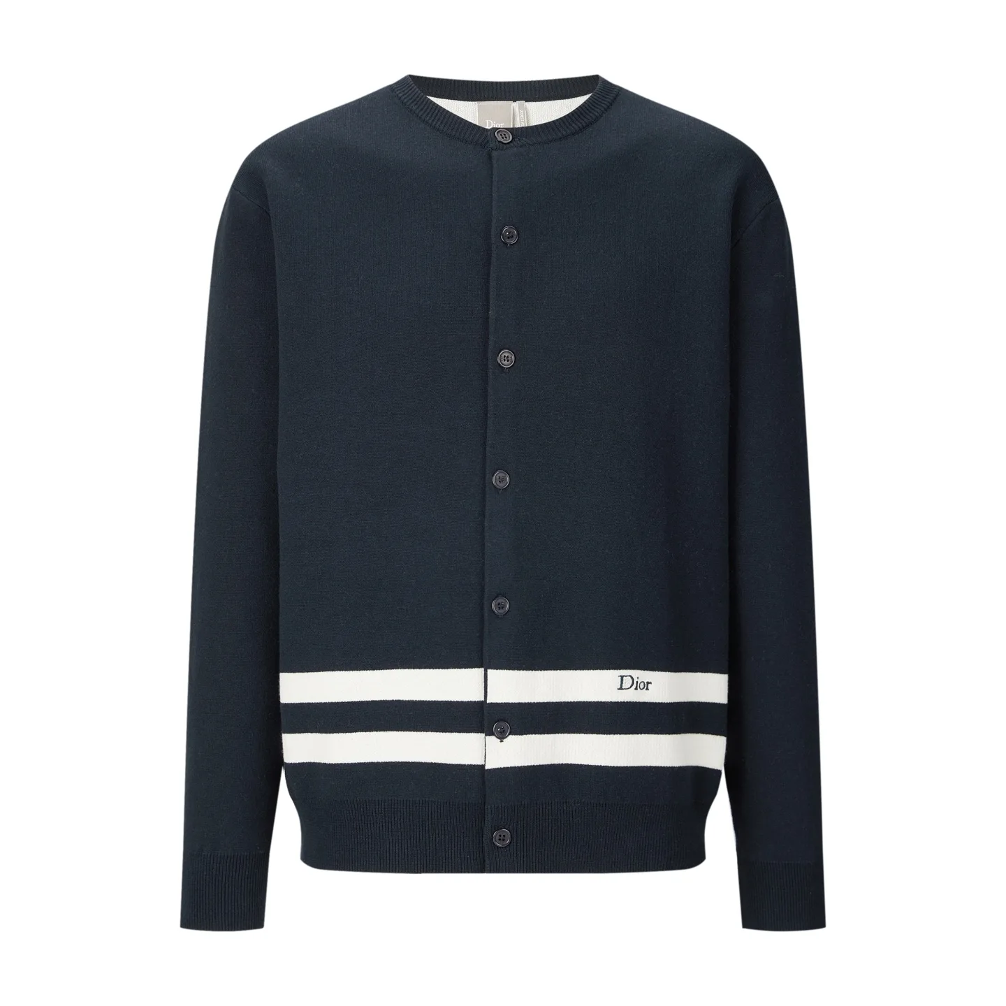 D-Stripes Logo Embroidered Wool-Blend Cardigan D27522388