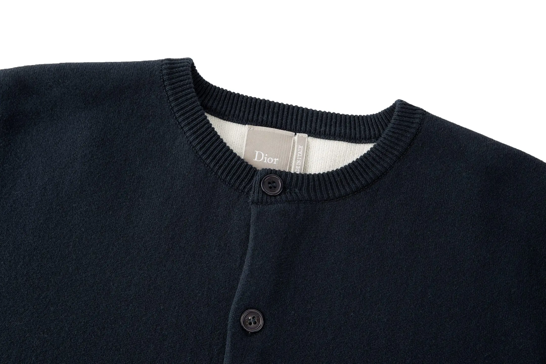 D-Stripes Logo Embroidered Wool-Blend Cardigan D27522388 — view 3