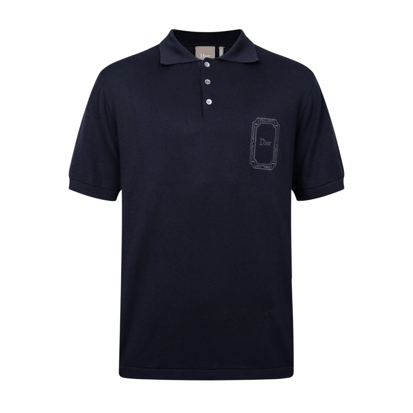 Médaillon Embroidered Wool-Blend Knit Polo Shirt D27522334