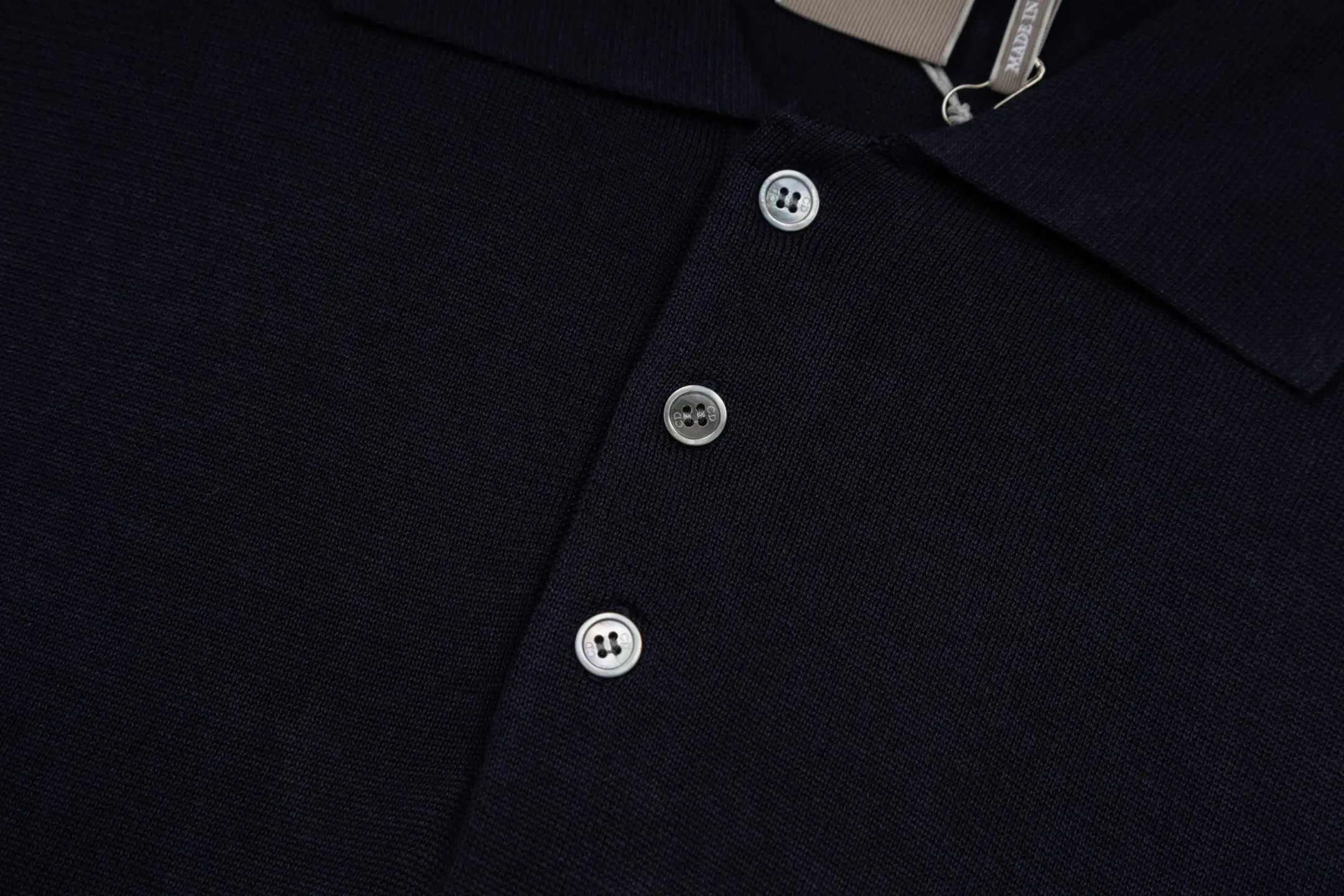 Médaillon Embroidered Wool-Blend Knit Polo Shirt D27522334 — view 4