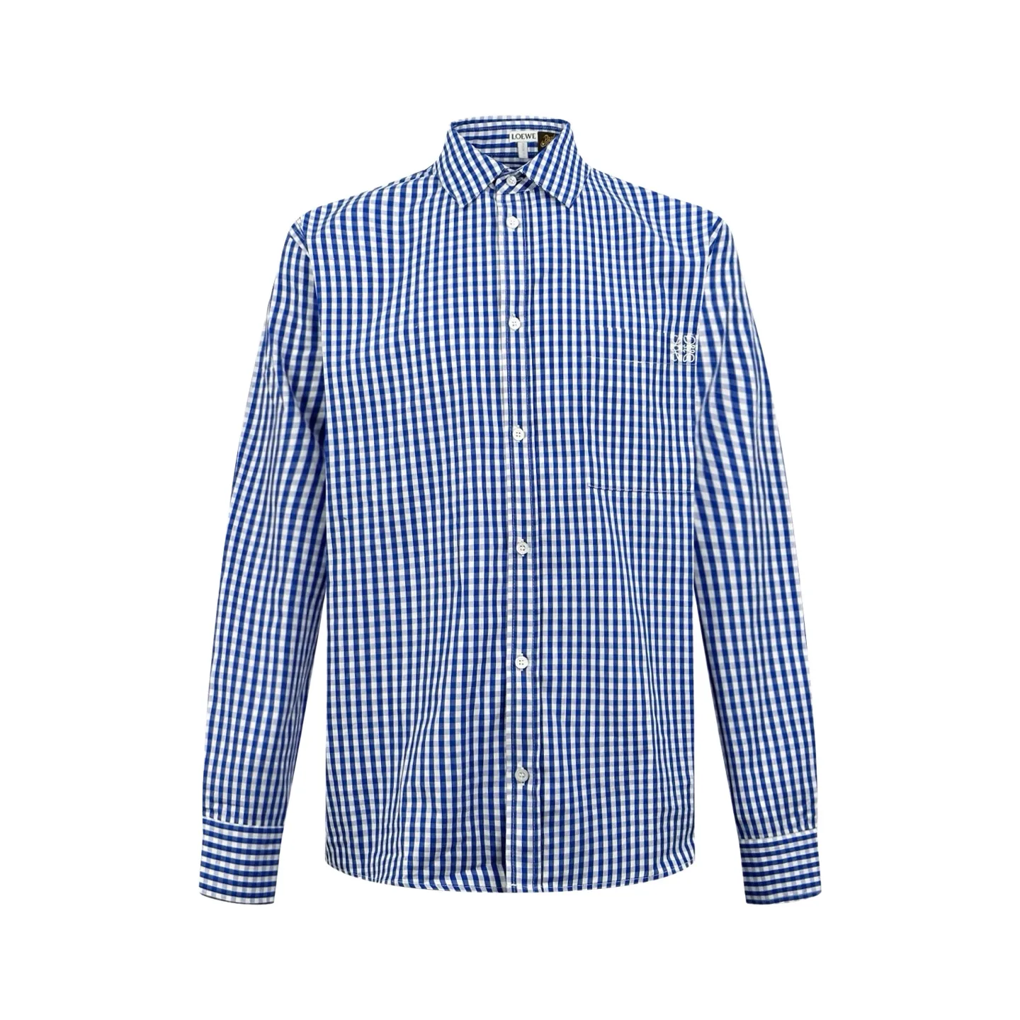 Anagram Embroidered Gingham Cotton Shirt D27522319