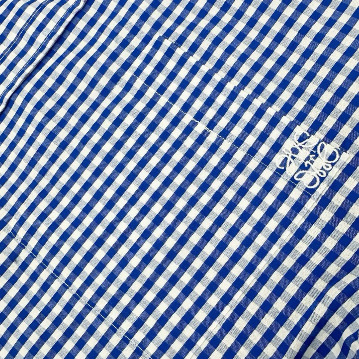 Anagram Embroidered Gingham Cotton Shirt D27522319 — view 4