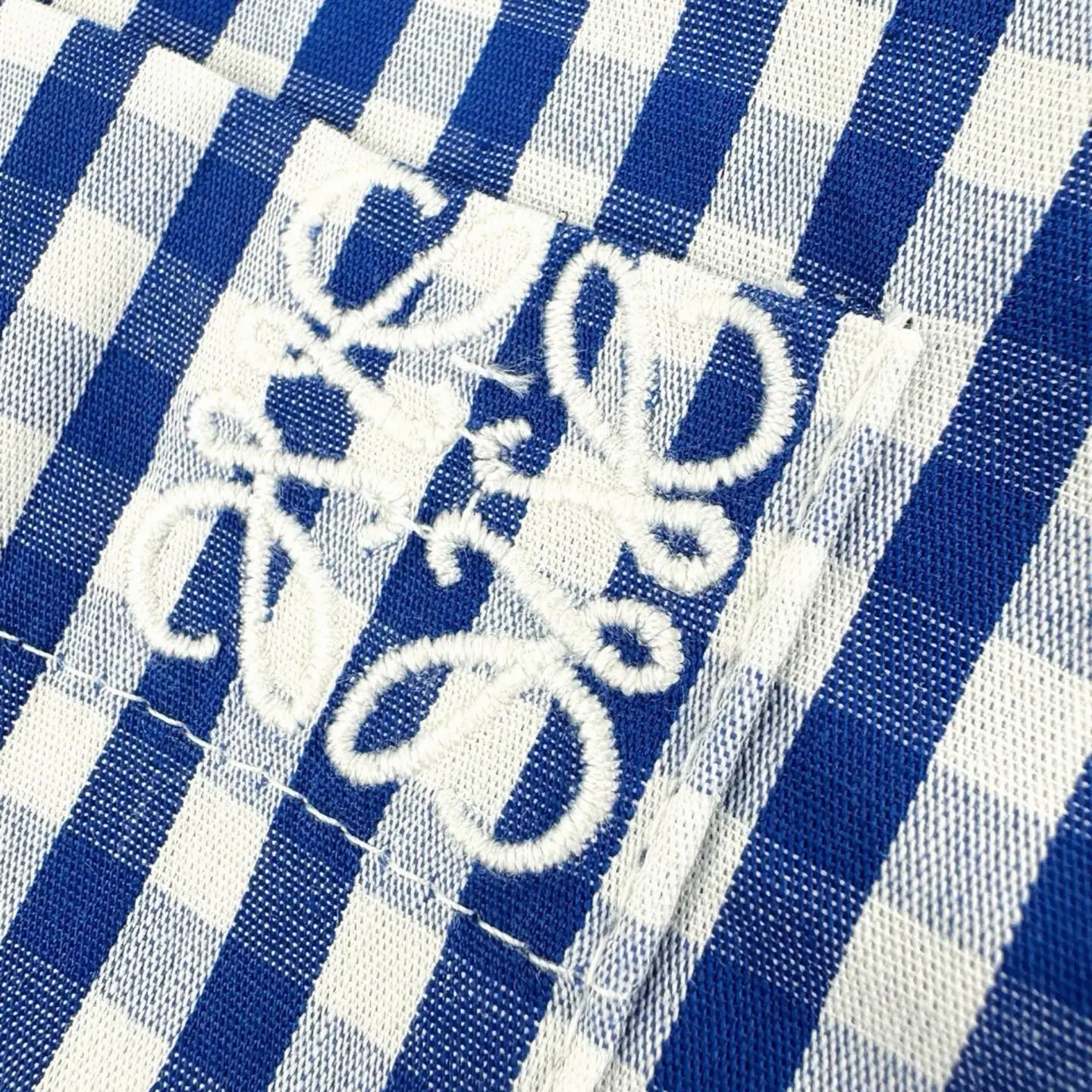 Anagram Embroidered Gingham Cotton Shirt D27522319 — view 5