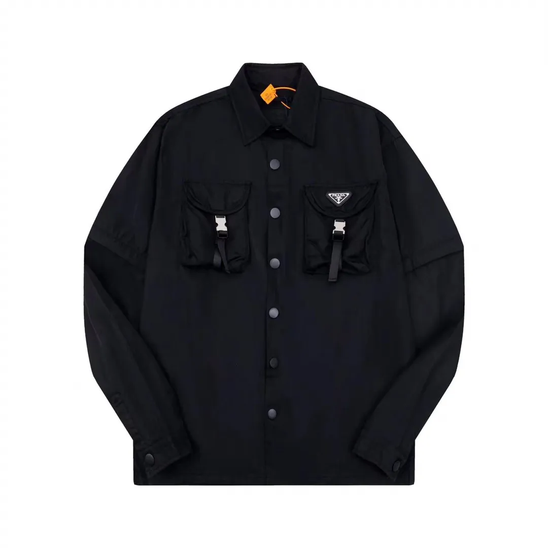 Convertible Nylon Overshirt with Buckle Pockets D27513446
