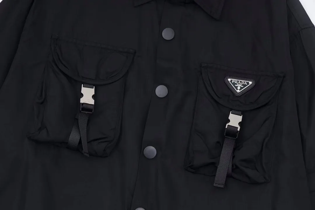 Convertible Nylon Overshirt with Buckle Pockets D27513446 — view 5
