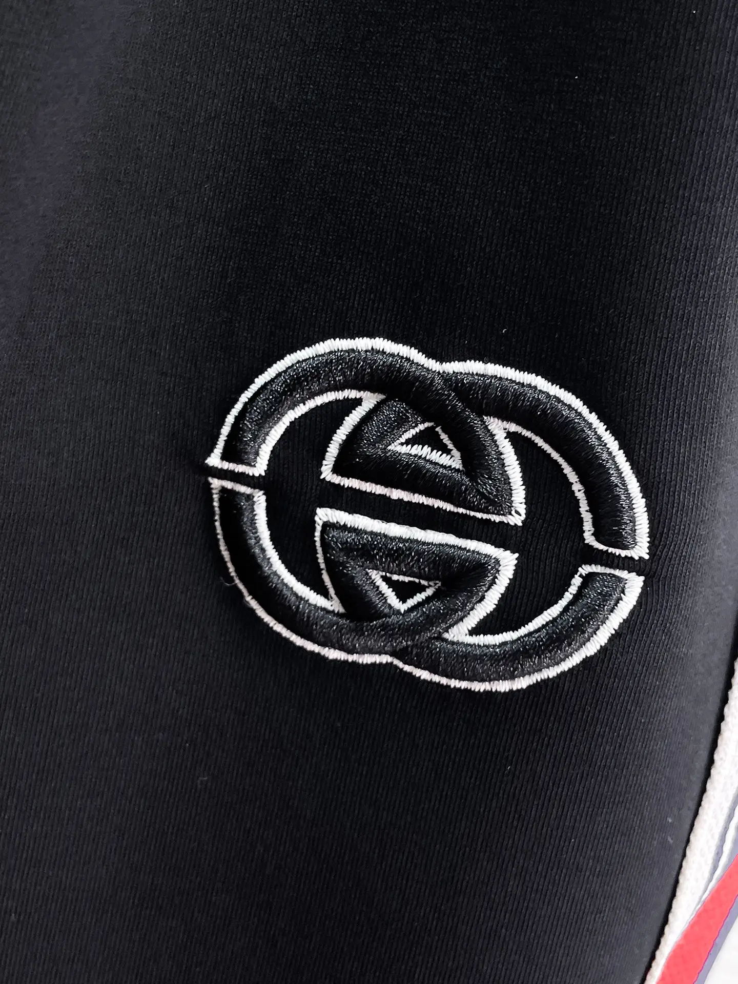 Web-Stripe Logo Cotton-Blend Sweatpants D28014830 — view 4