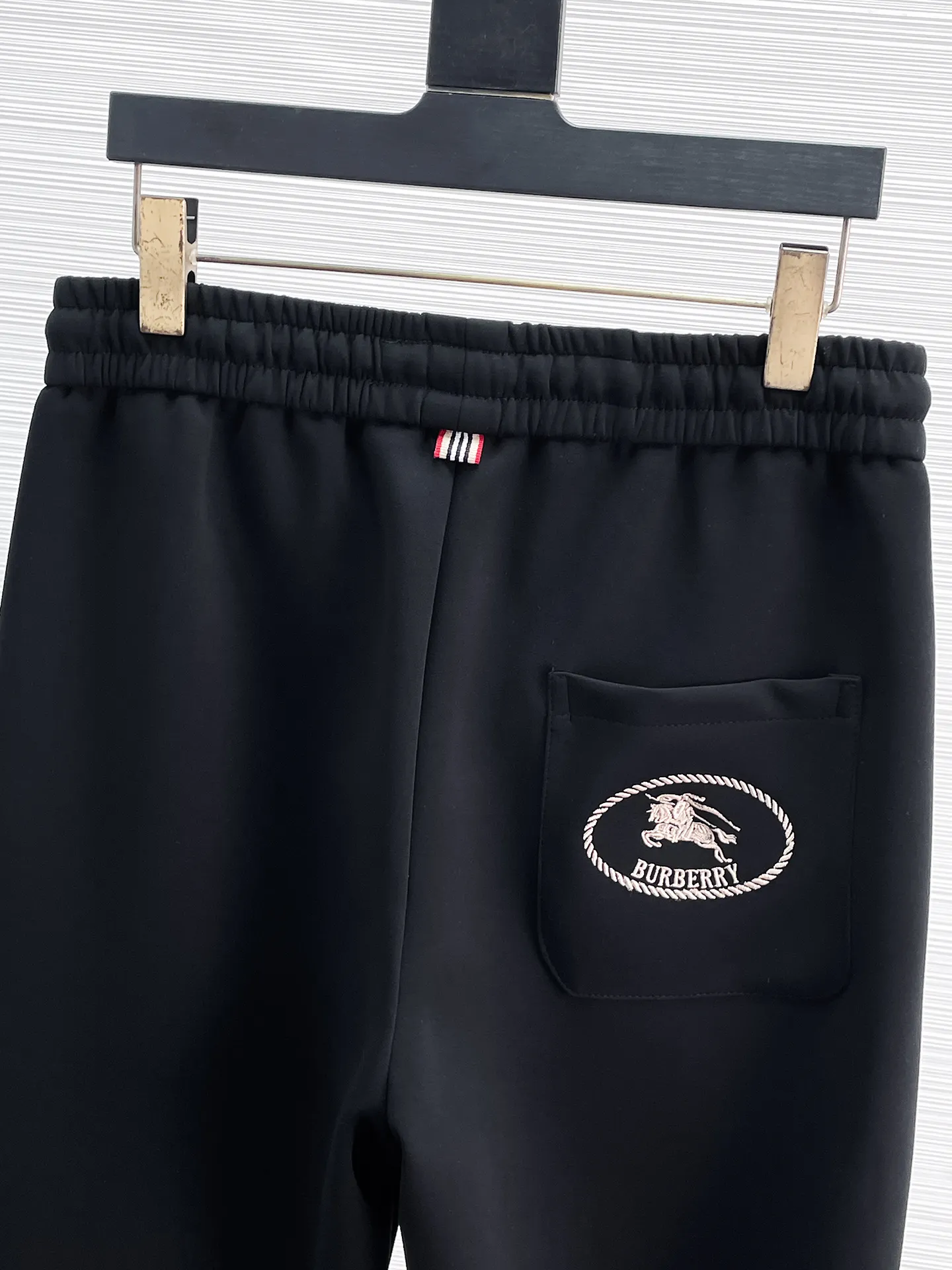 Logo-Embroidered Check-Trim Sweatpants D28014821 — view 5